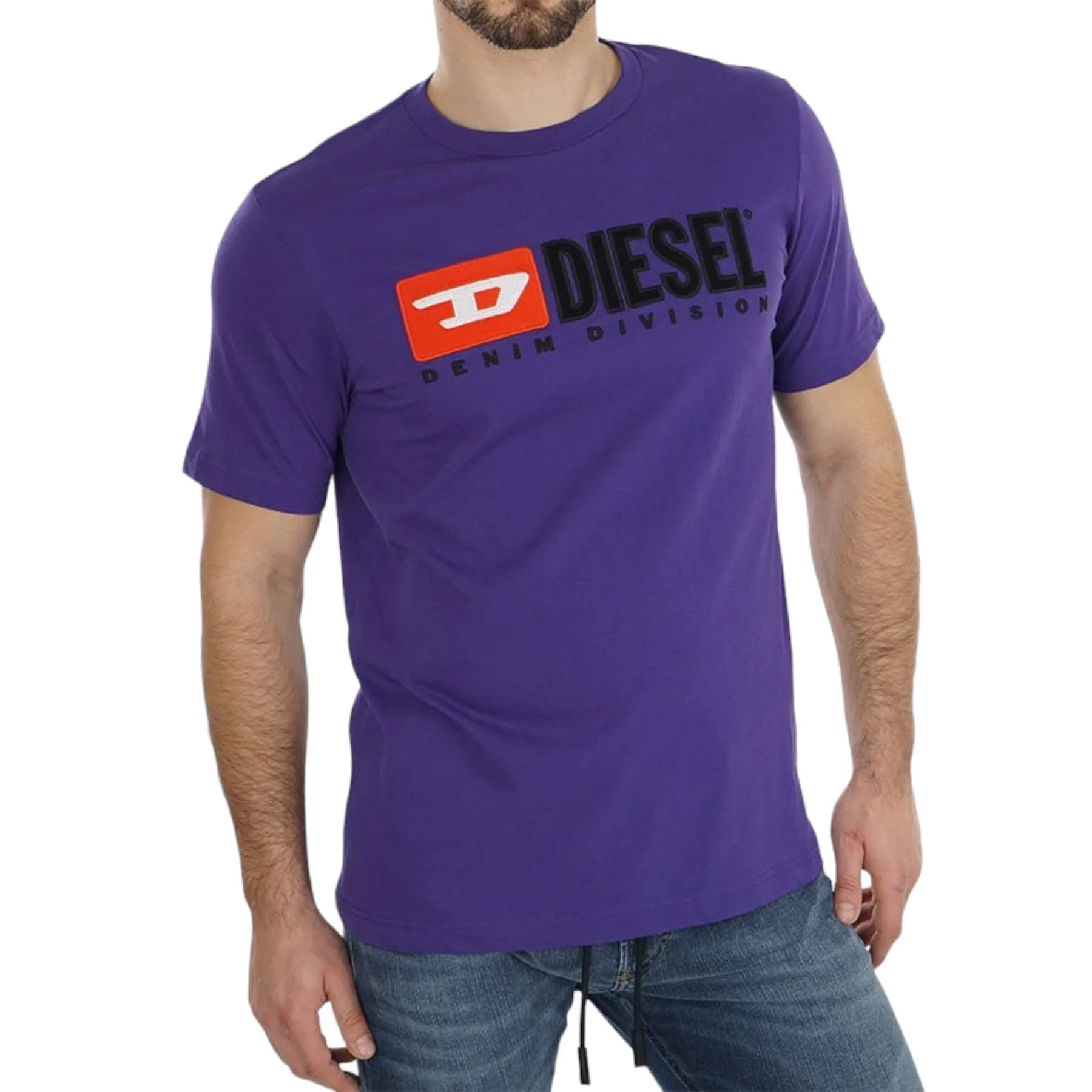 Diesel T-Just-Division men's crew neck t-shirt front view