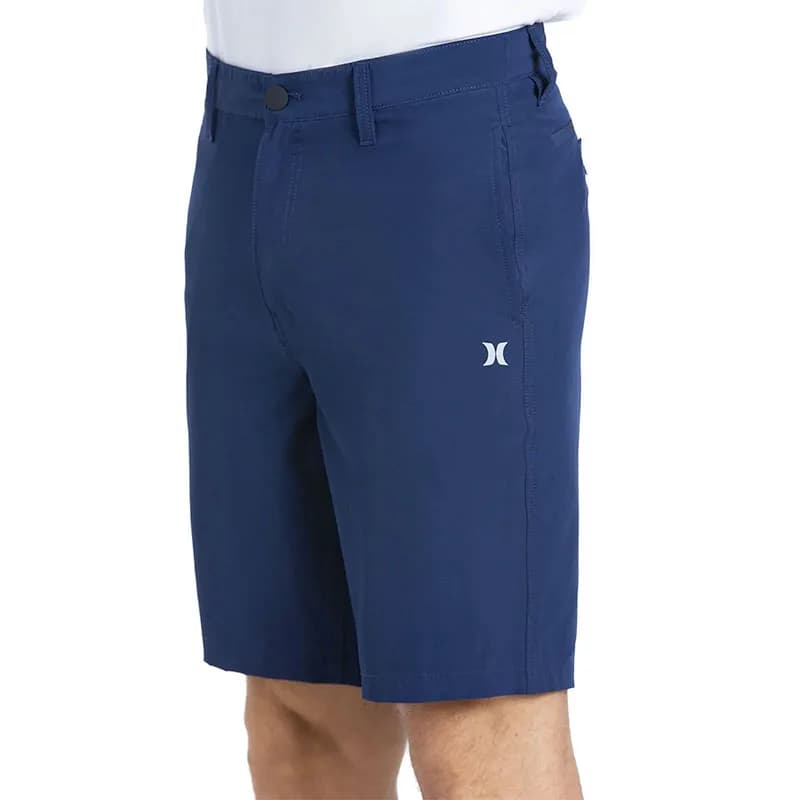 HURLEY navy men's hybrid walk shorts front view