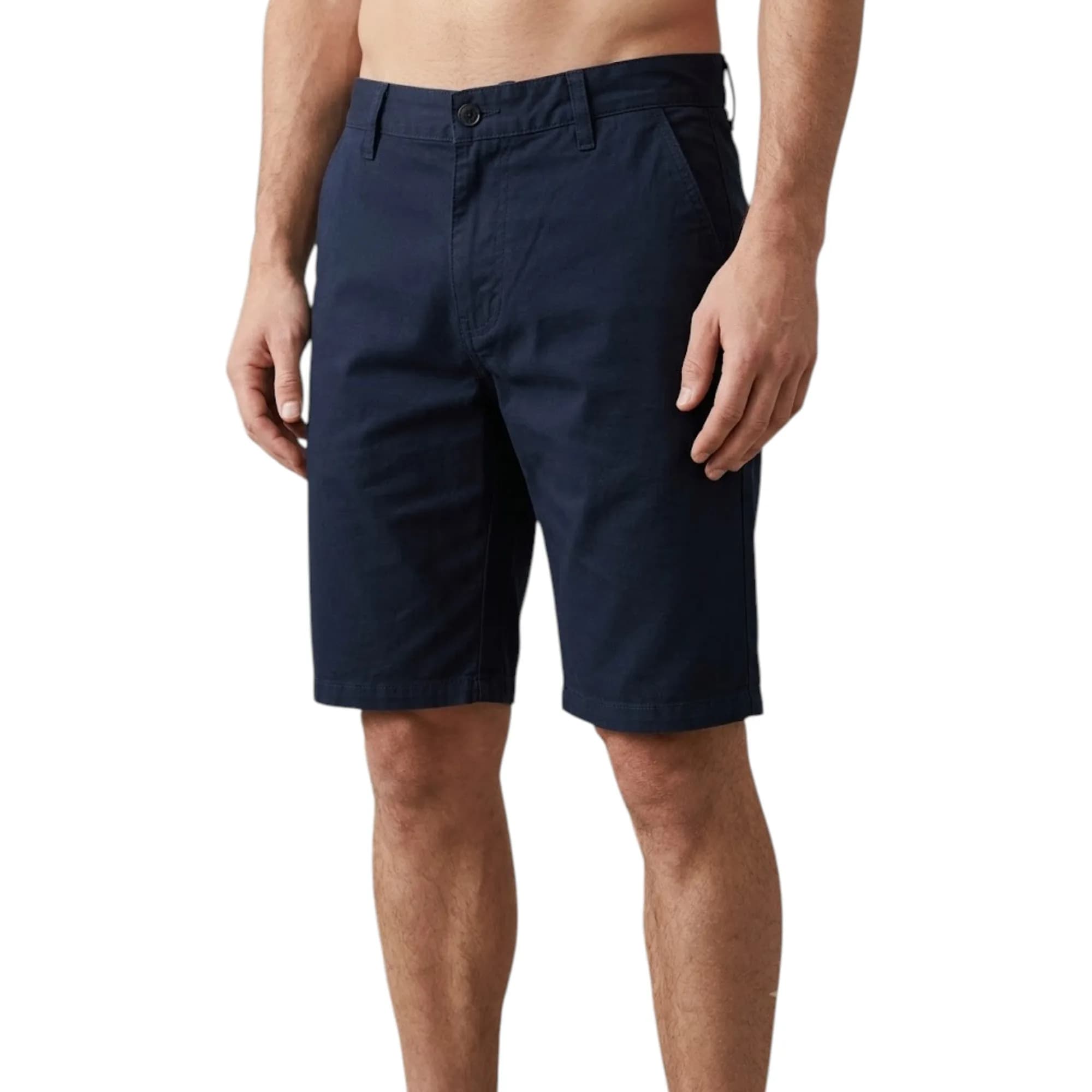 Timberland men's black chino shorts, front view, slim fit