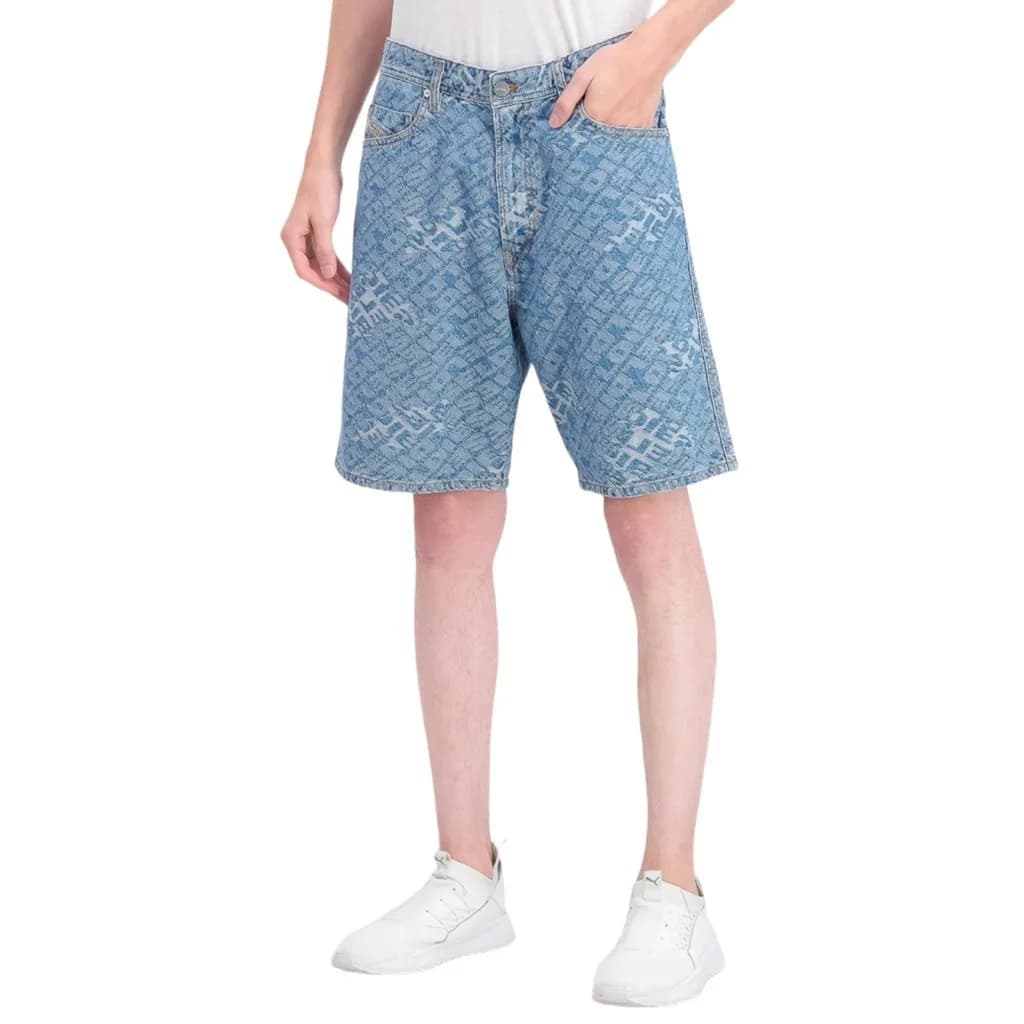 Diesel D-WILLOH men's denim shorts, regular fit, front view