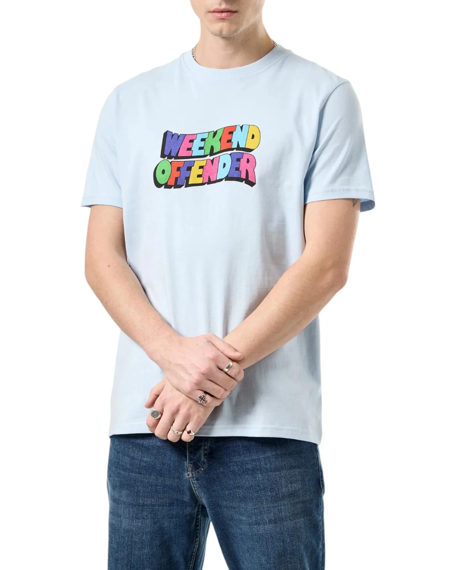 Weekend Offender Hallelujah Graphic blue men's T-shirt front view