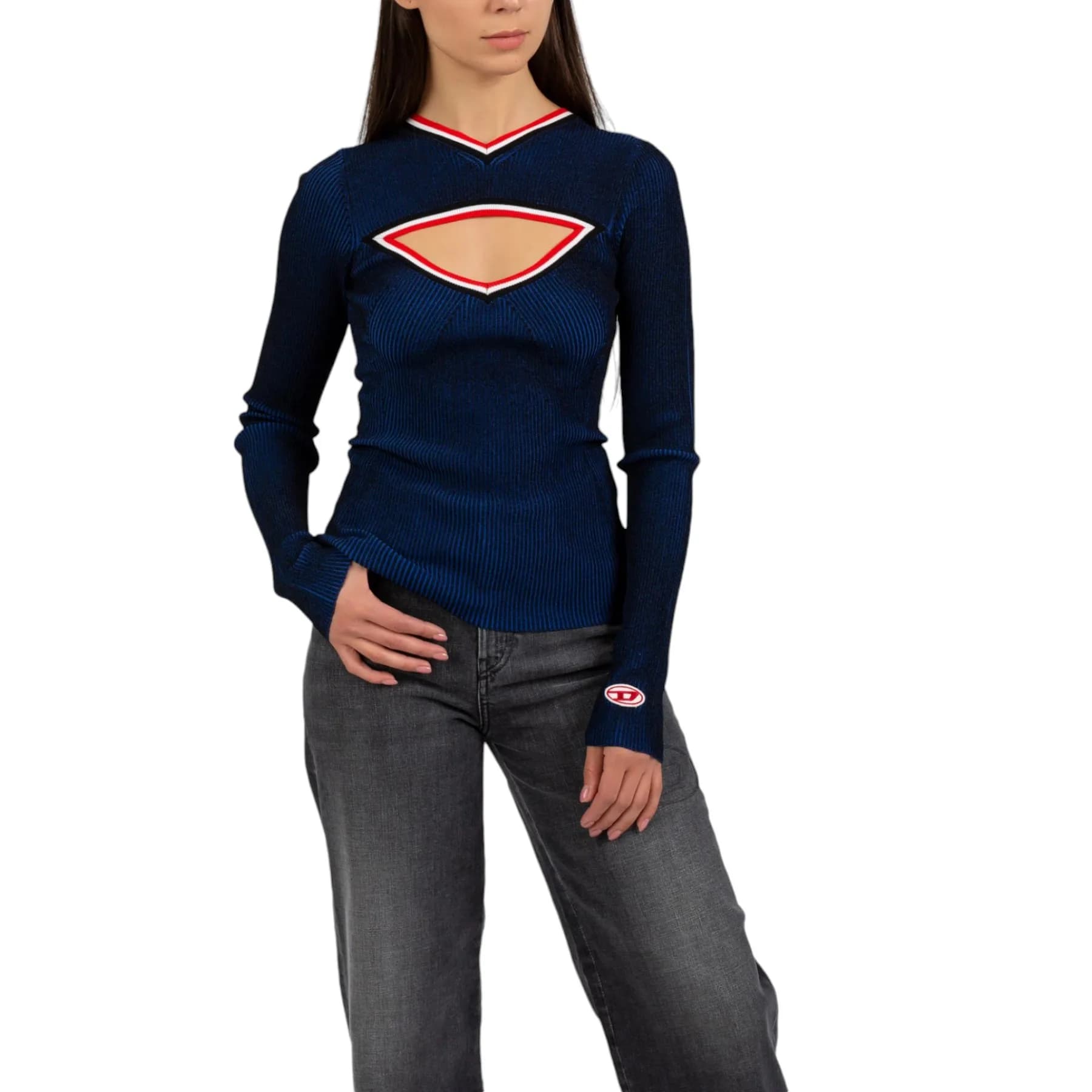 DIESEL M-INORCA Womens V Neck Sweatshirt