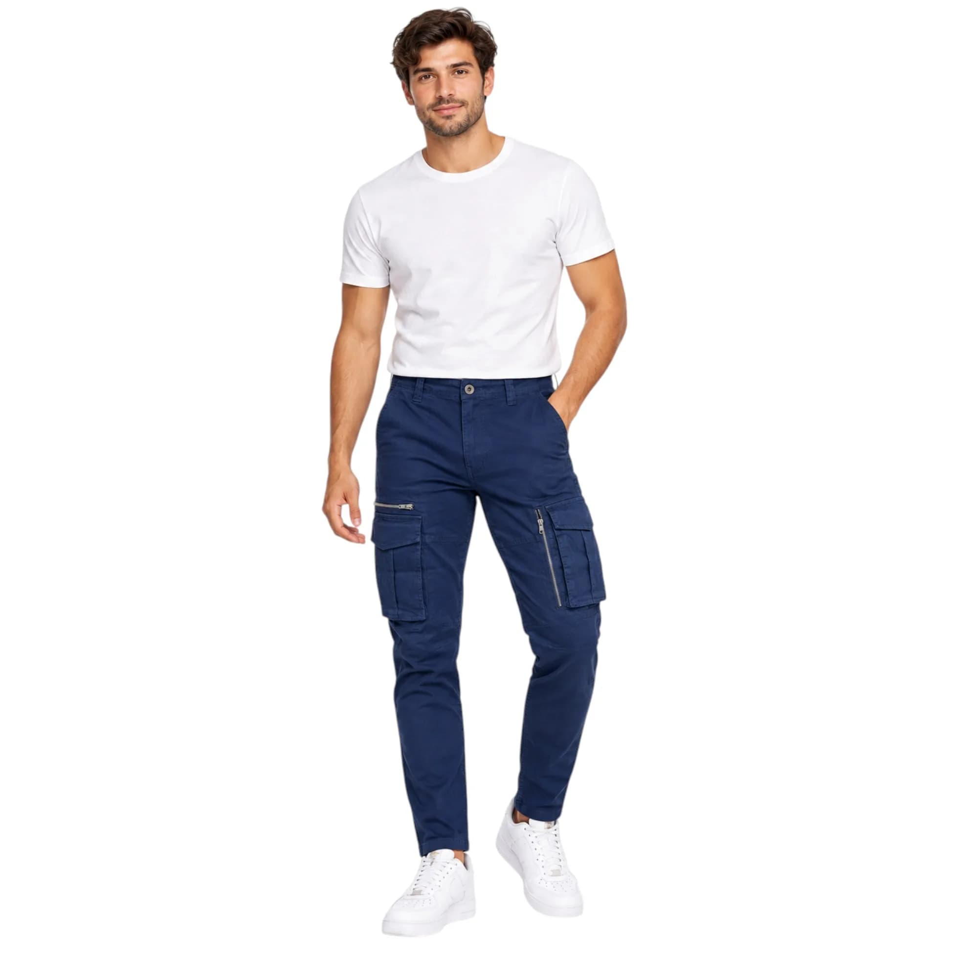 Joss Mens Cargo Chinos Trousers