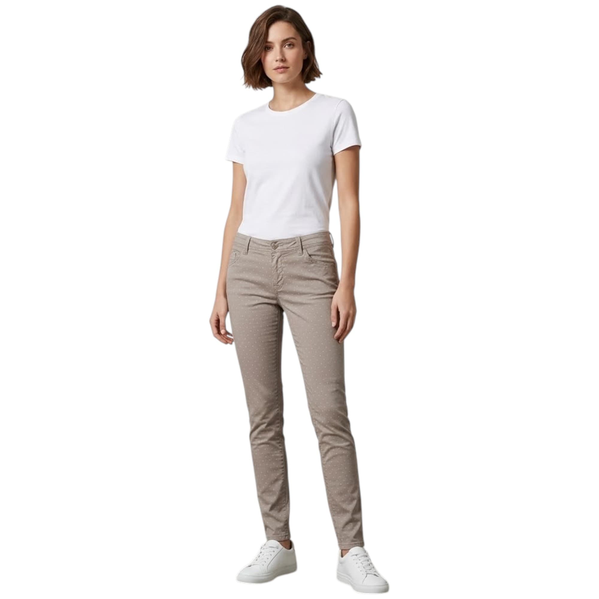 Armani Jeans women's black chino trousers front view