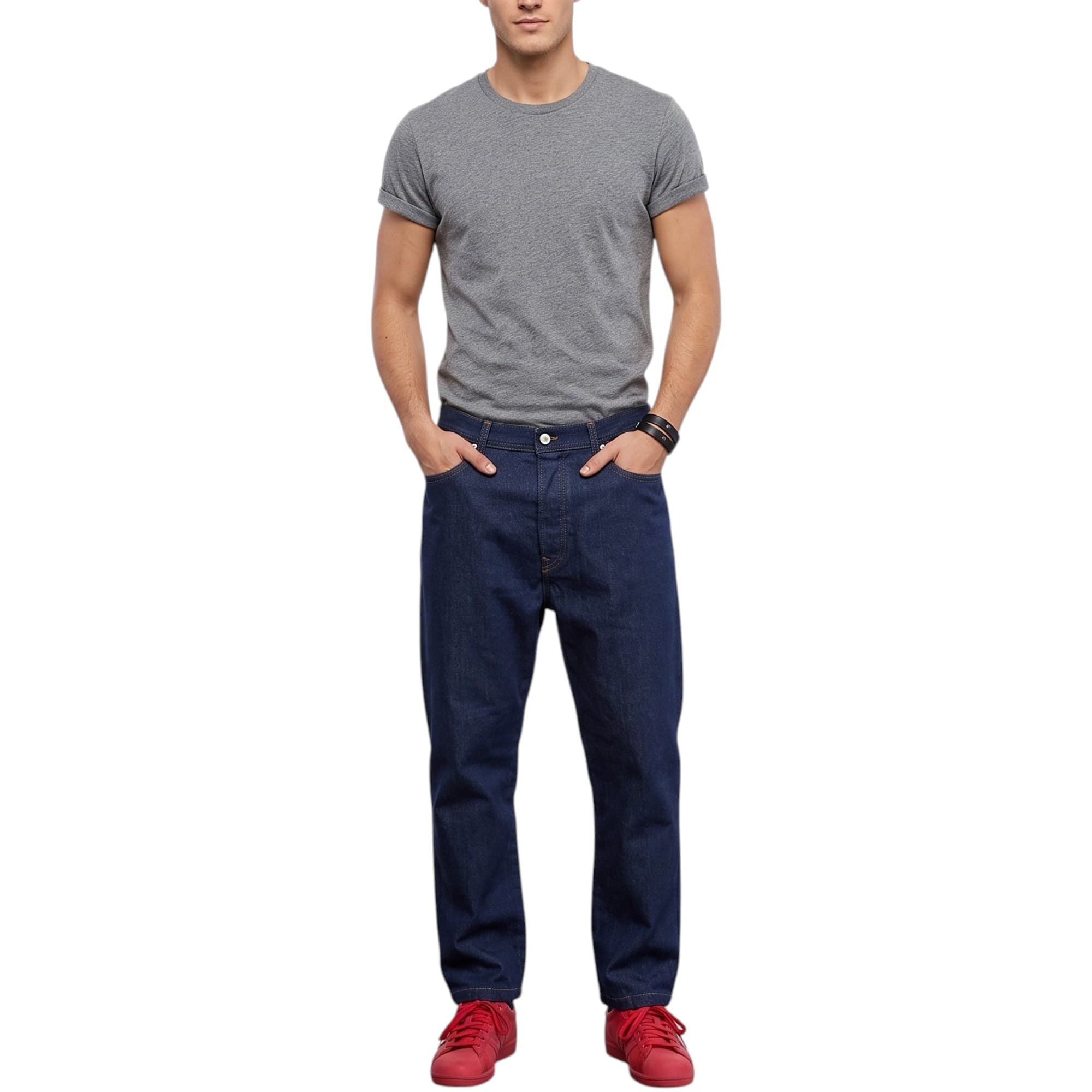 Diesel Black Gold men's black denim chinos, regular fit front view