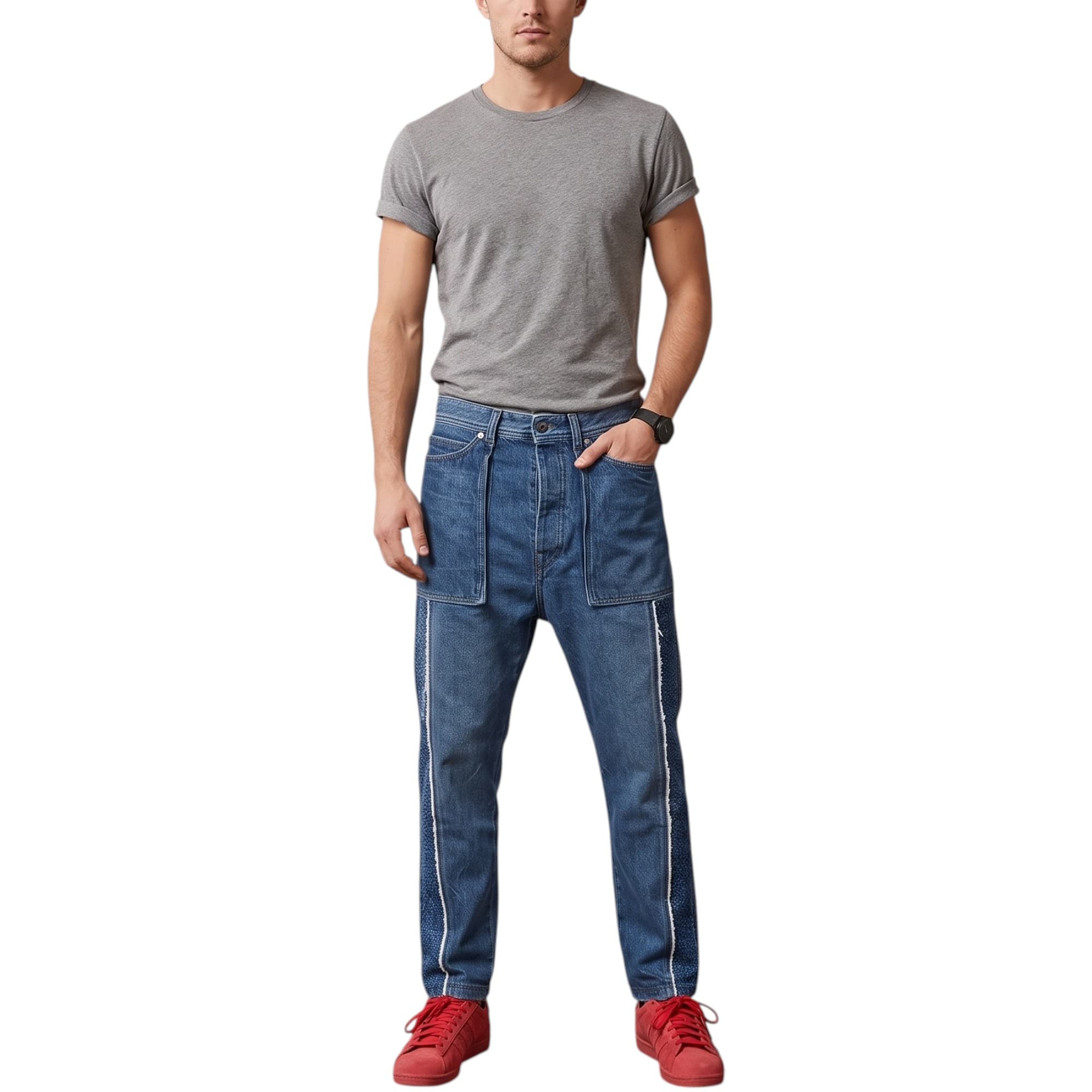 Diesel Black Gold black cotton chinos front view, 5-pocket design, waist 29 inches
