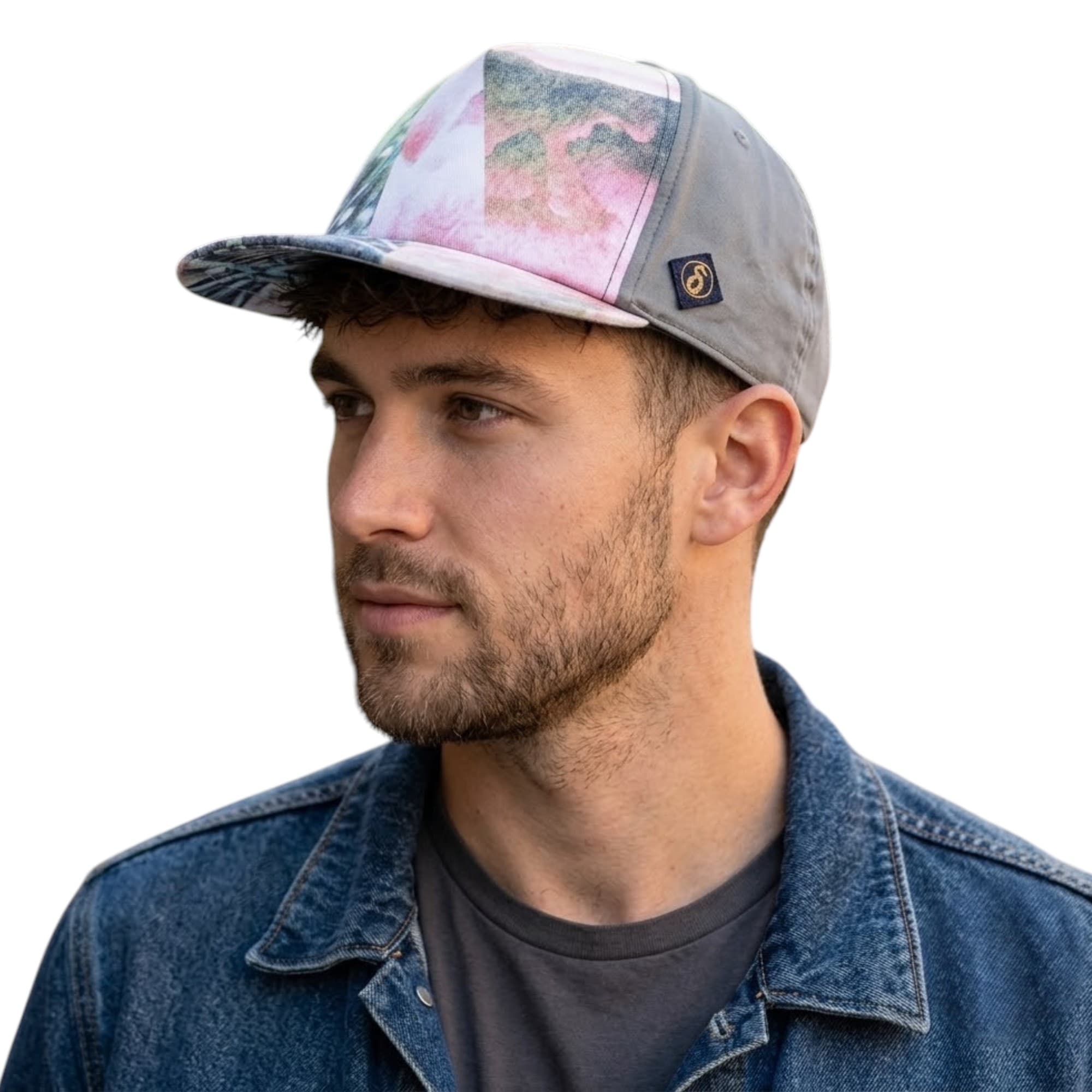 Diesel CEPITO white cotton baseball hat front view