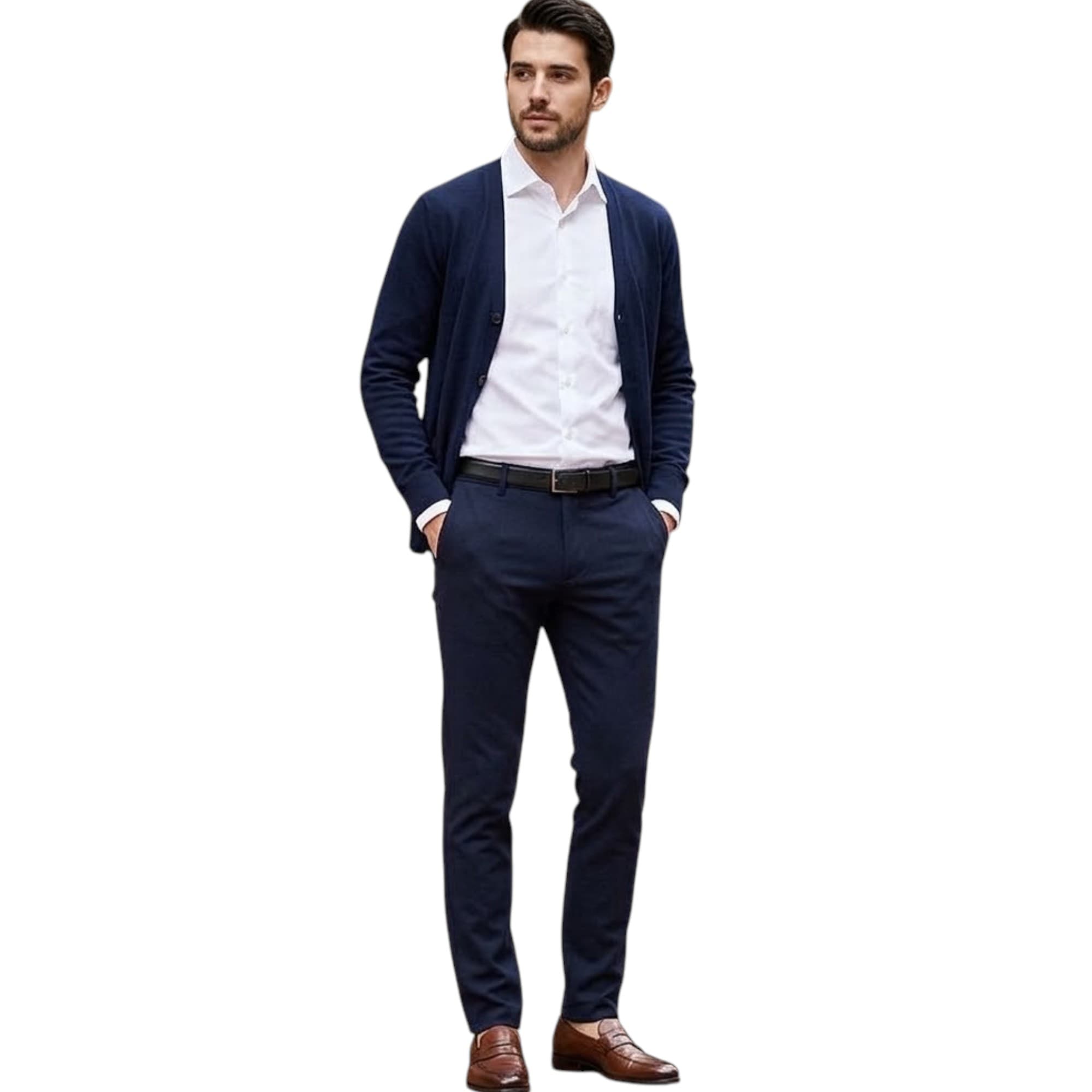 Diesel CHI DEEP SMART 81E mens black chino trousers front view
