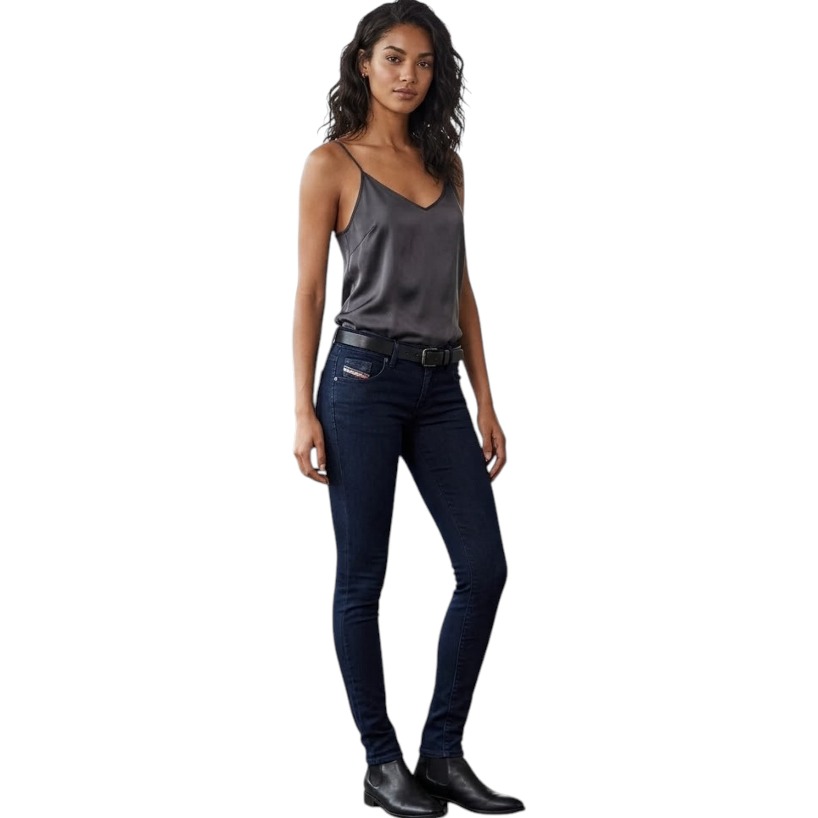 Diesel GRUPEE NE womens jogg jeans front view