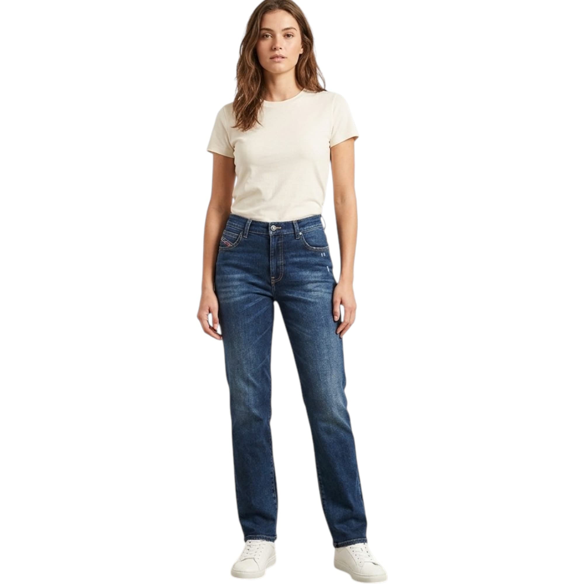 Diesel NICLAH womens black jeans front view