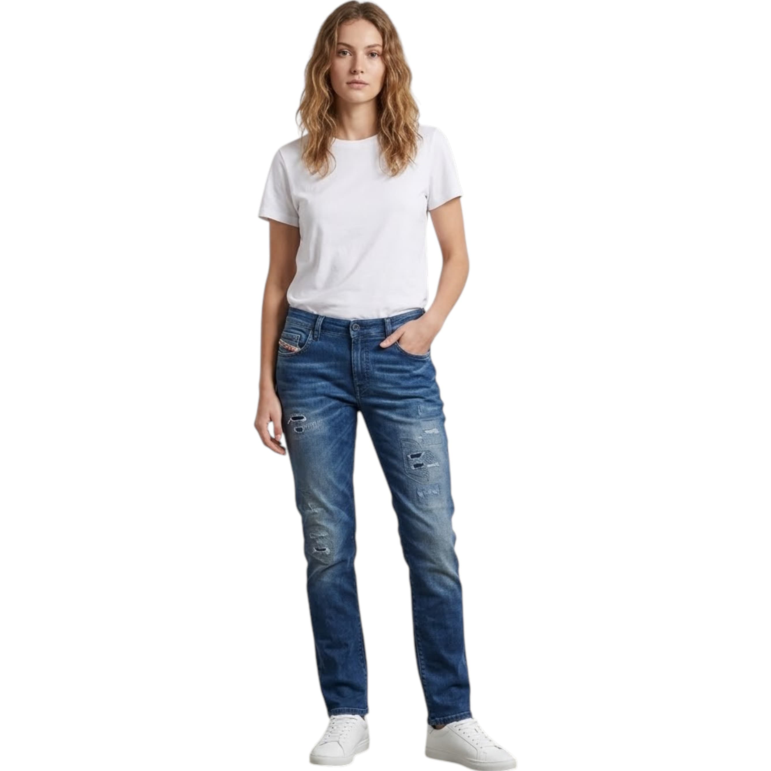 Diesel RIZZO NE 0666W women's jogg jeans front view
