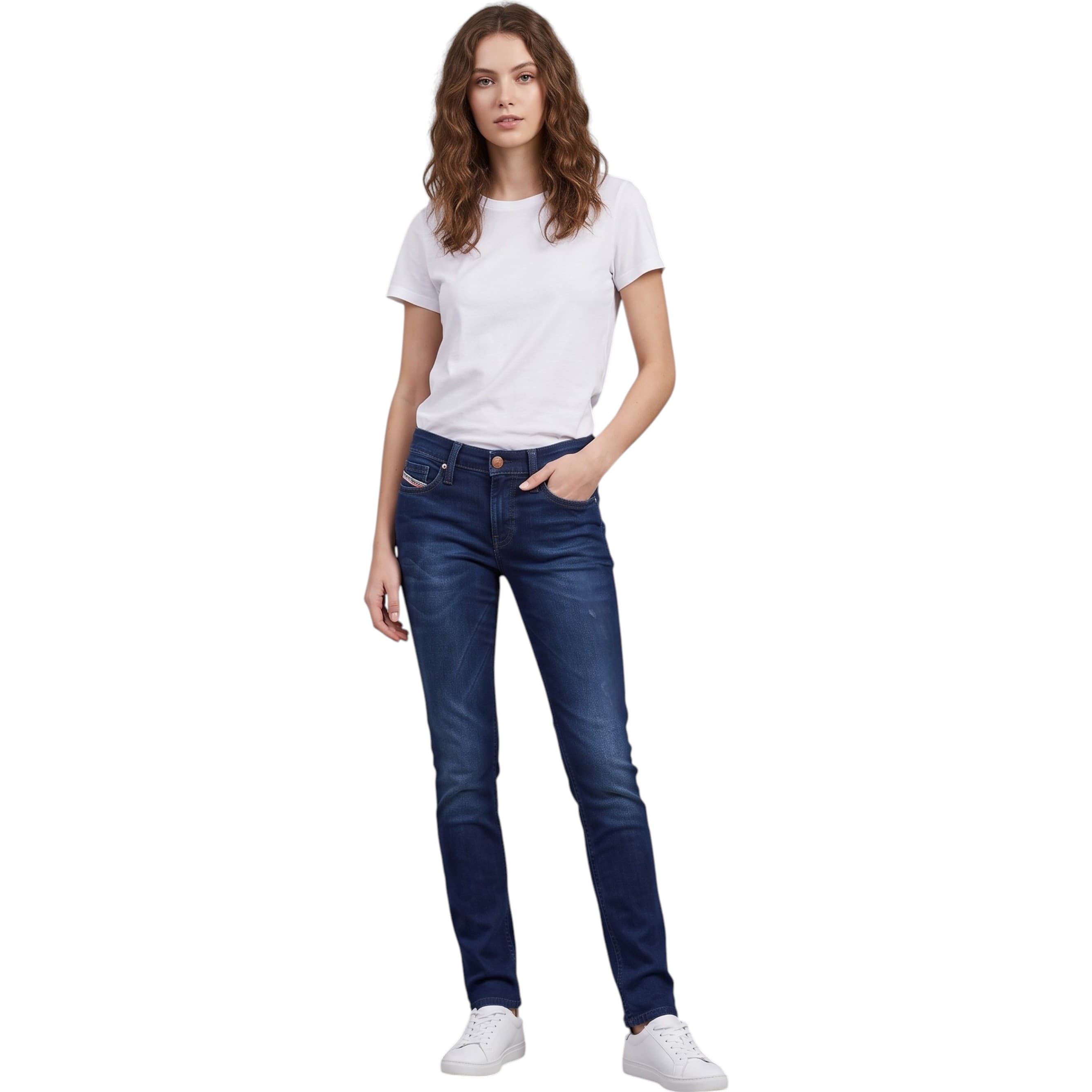 Diesel SKINZEE-NE women's jogg jeans in slim-skinny fit, front view