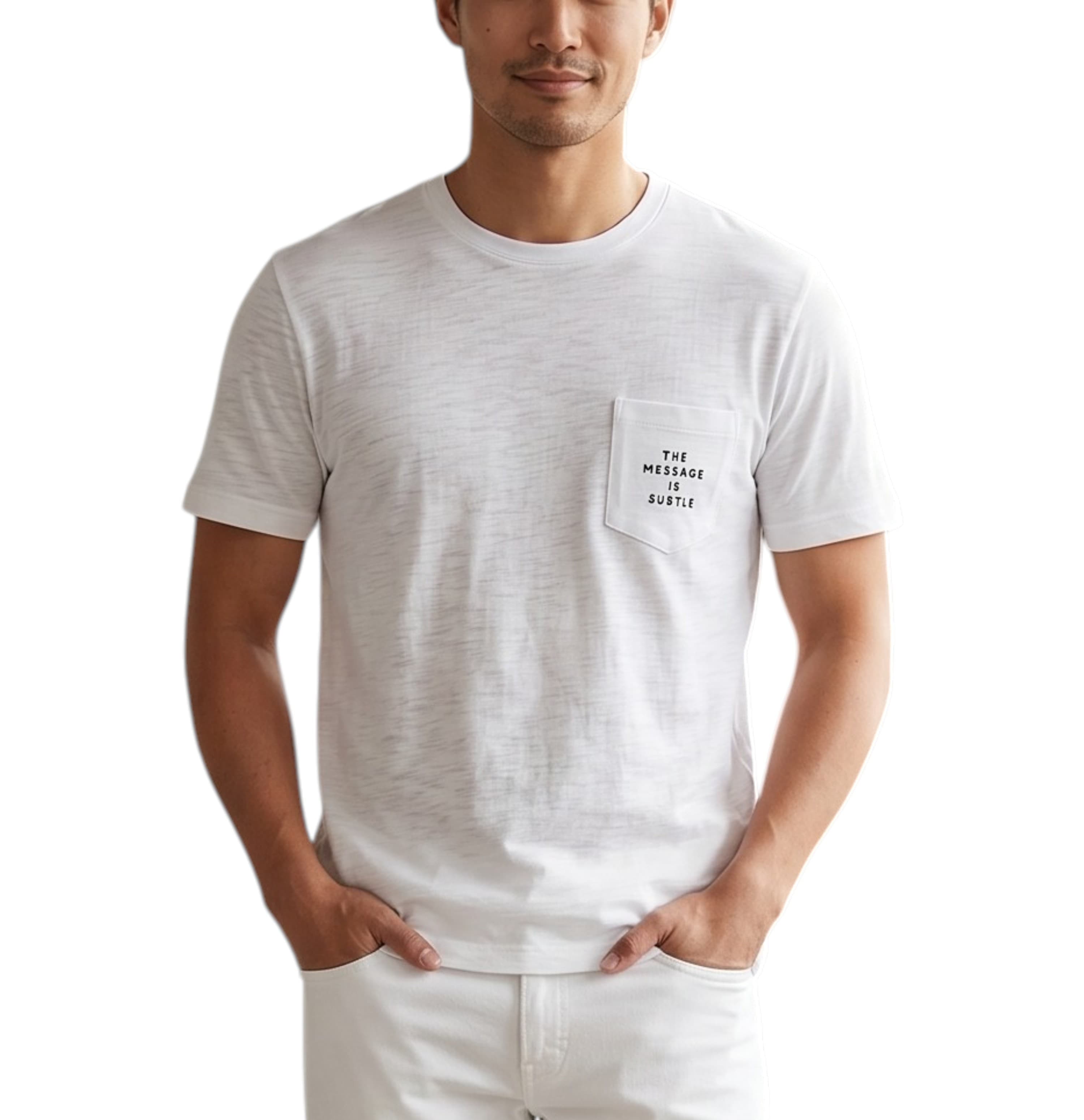 Diesel T-JOE-HQ black cotton men's t-shirt front view with metal logo