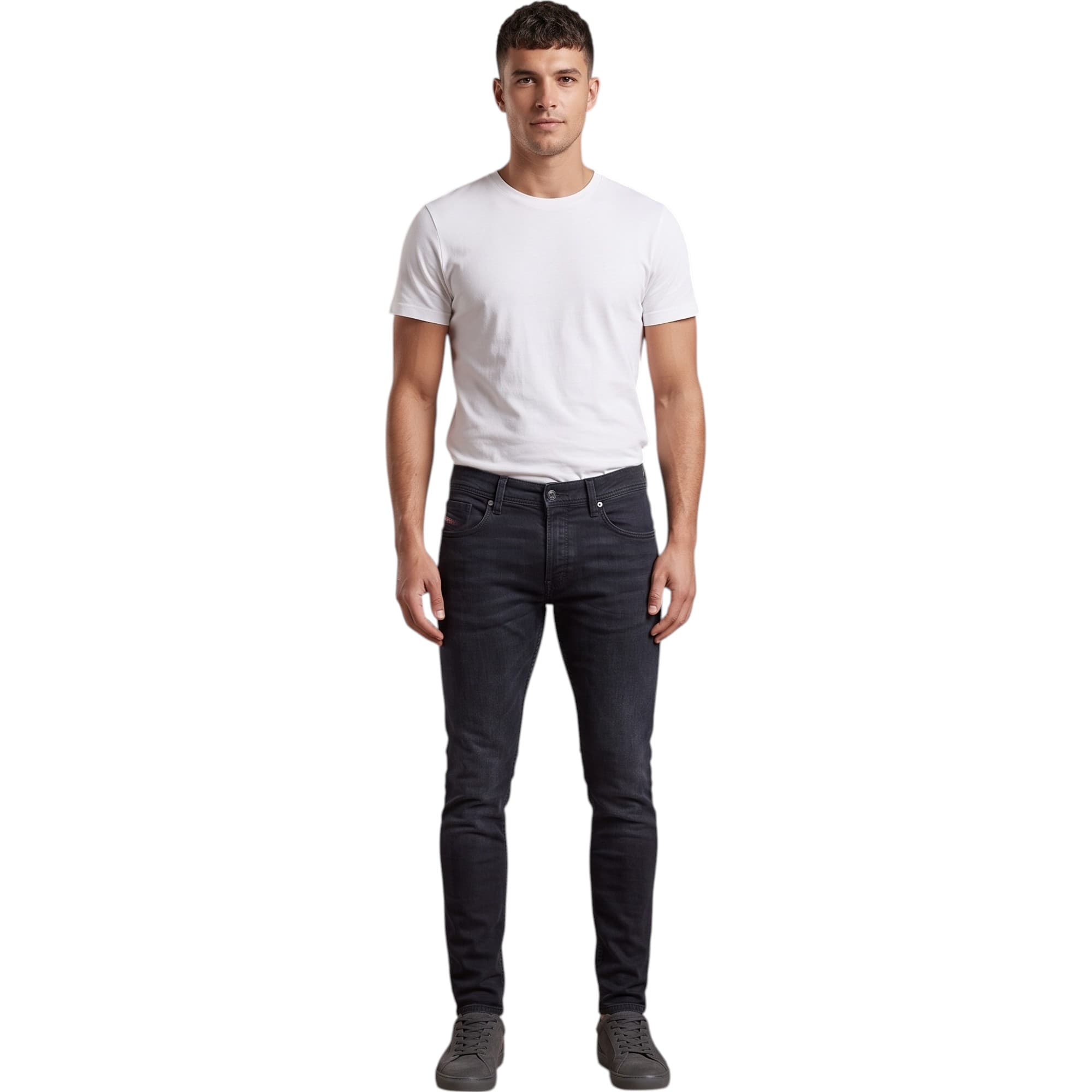 Diesel TEPPHAR-X RM022 black men's denim jeans front view