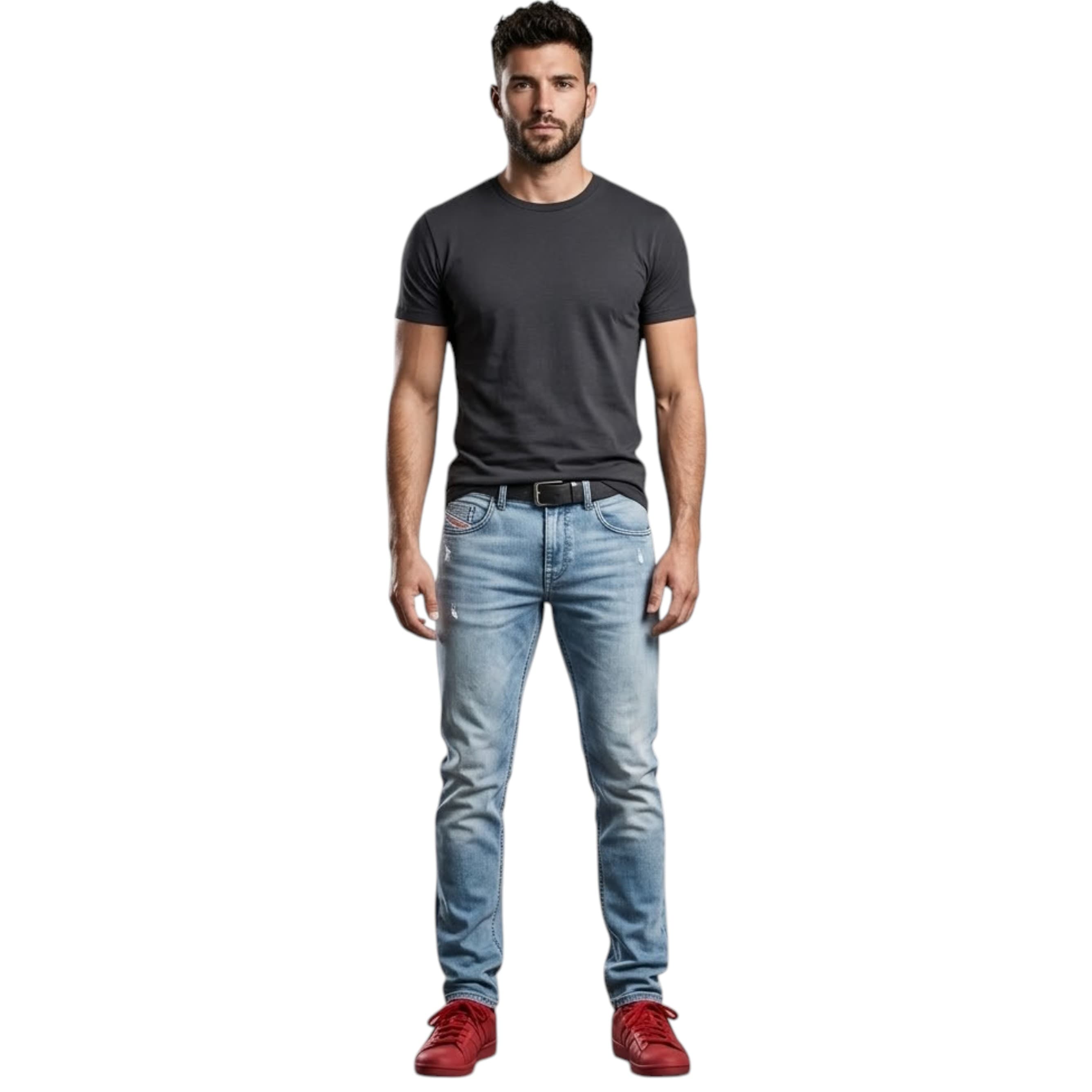Diesel THOMMER 084QN men's slim fit denim jeans front view