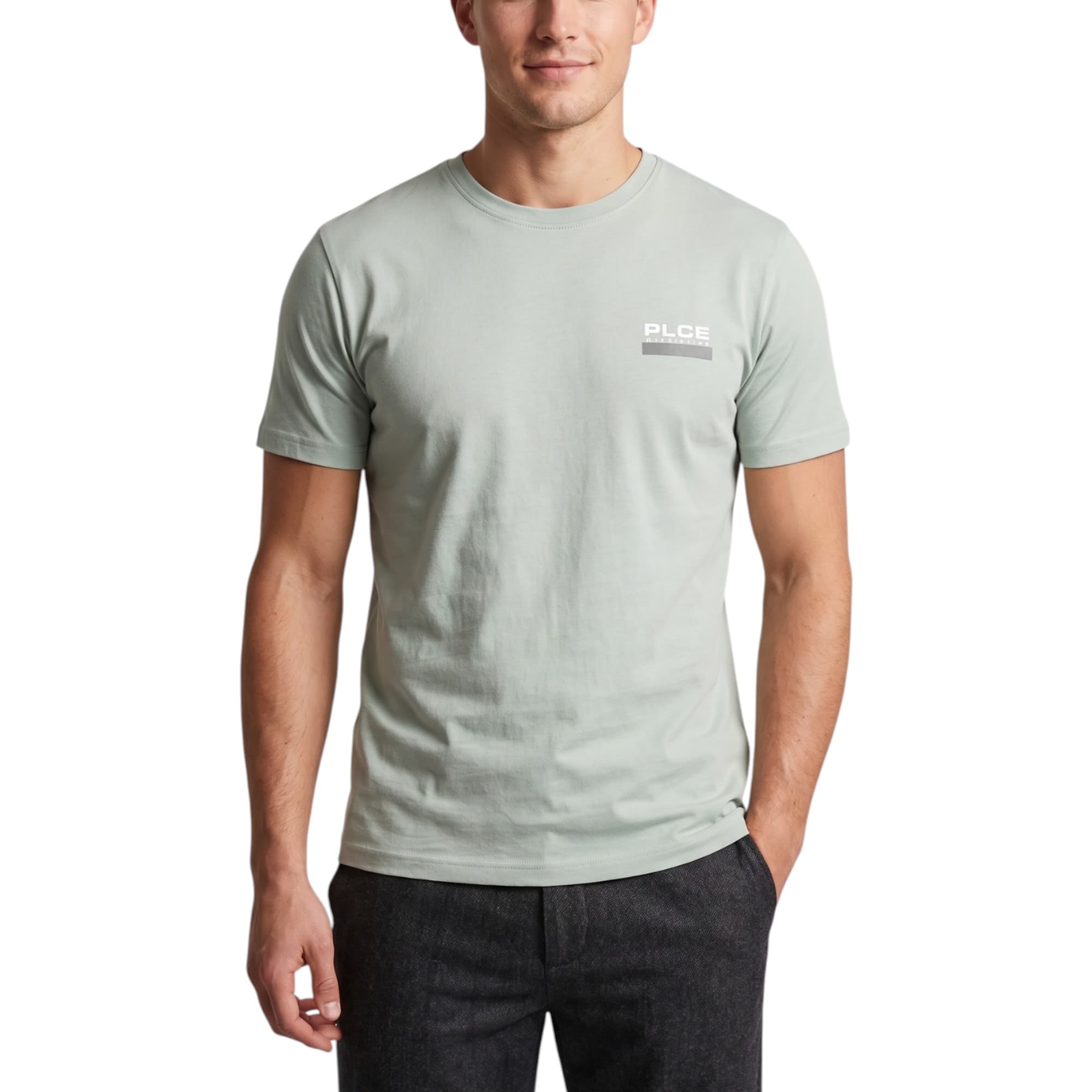 883 Police Rassie mint green crew neck t-shirt front view