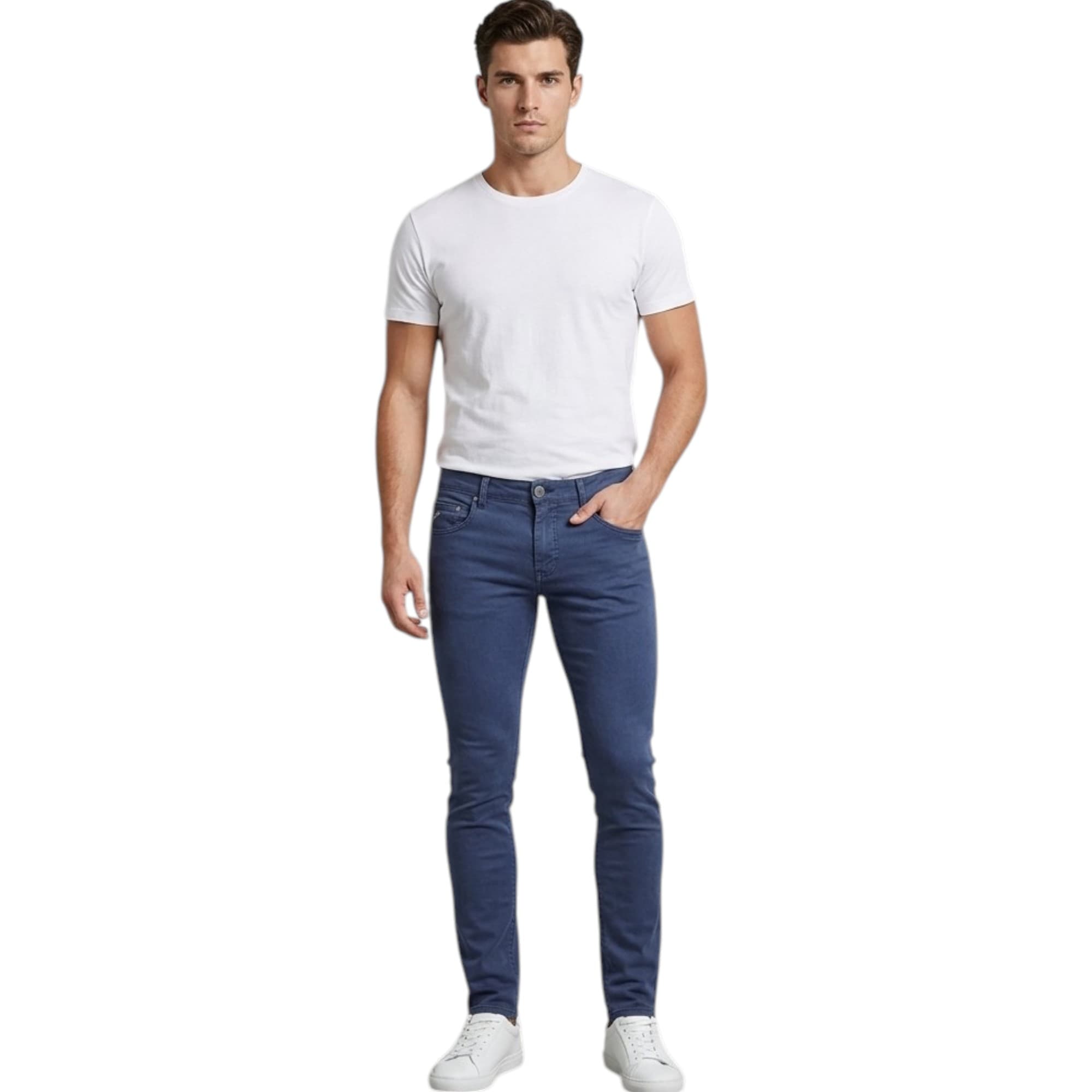 Armani Jeans 6X6J35 men's navy denim jeans front view