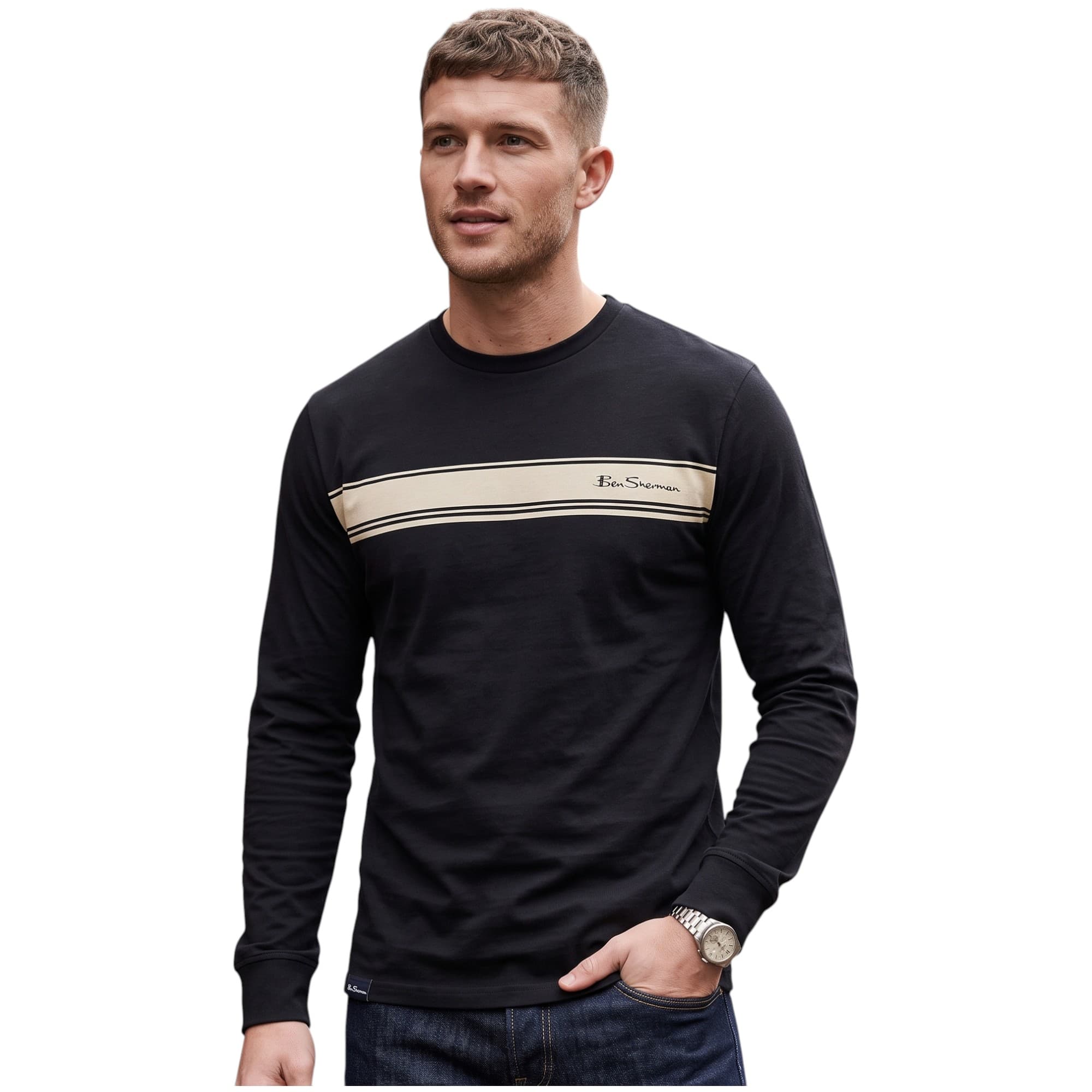 BEN SHERMAN Mens Long Sleeve T Shirts