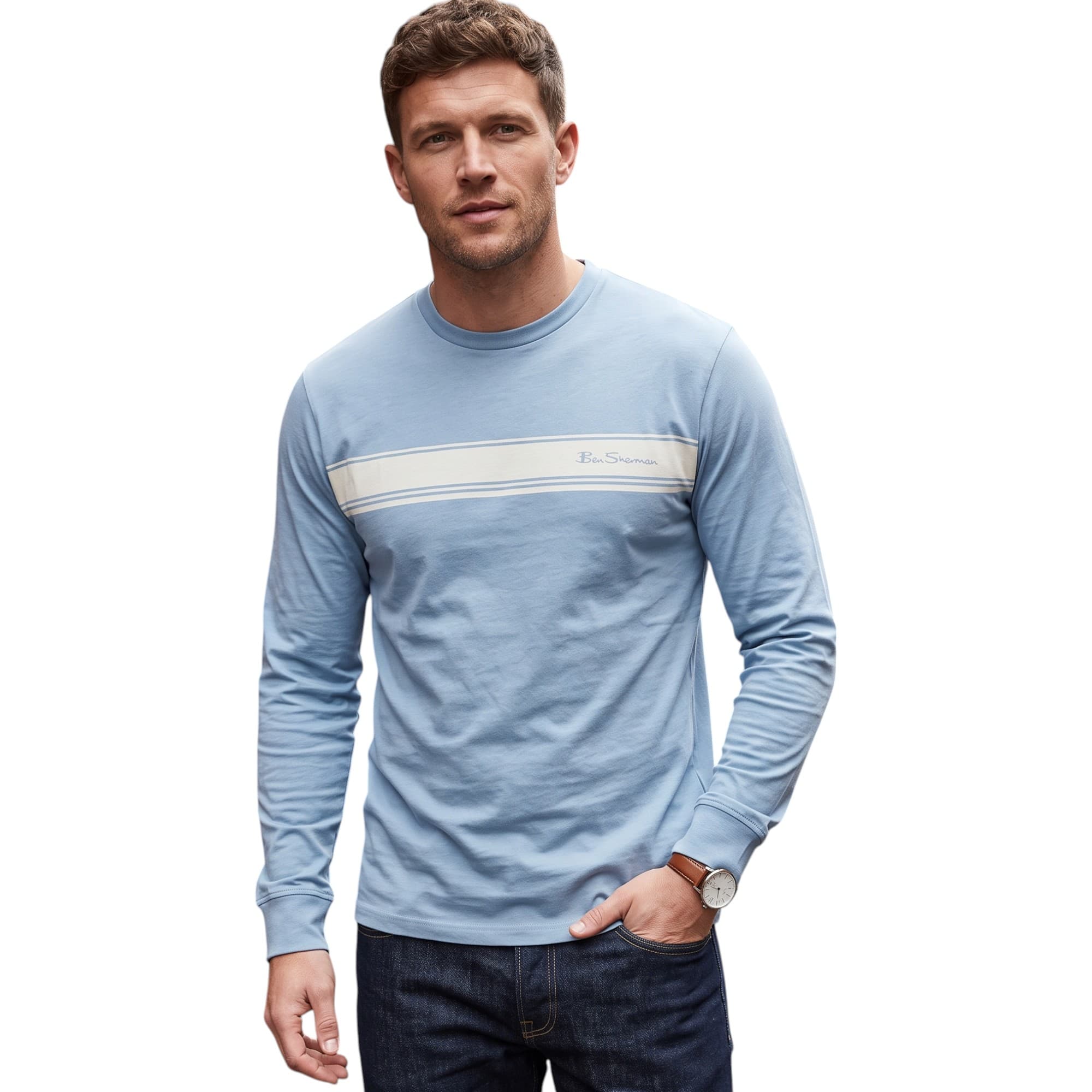 BEN SHERMAN Mens Long Sleeve T Shirts