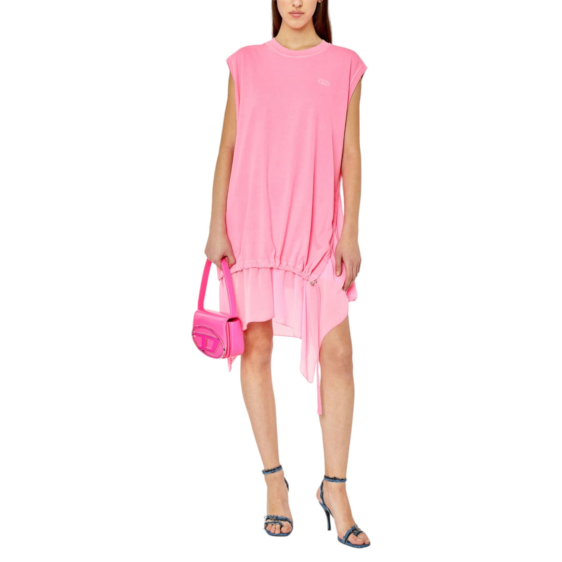 Diesel D-Rolletty Abito pink loose-fit party dress front view