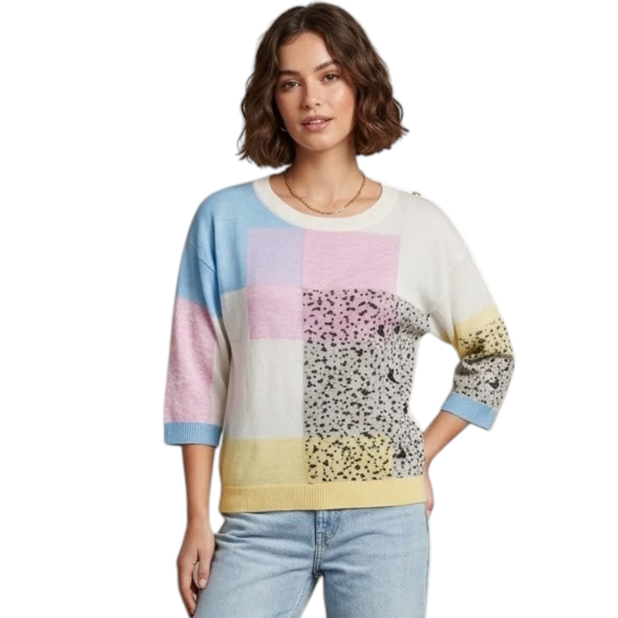 Diesel M-CONCEPT multicolour women's long sleeve sweater front view