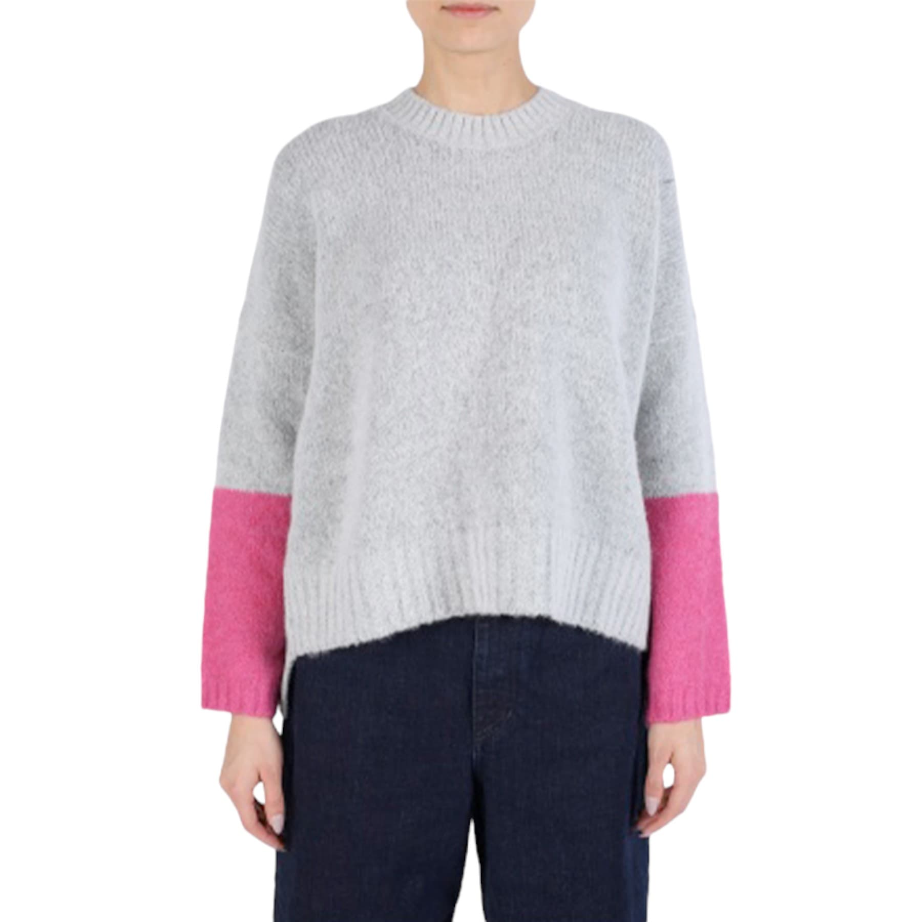 DIESEL M-DULCESY grey wool-blend womens jumper front view