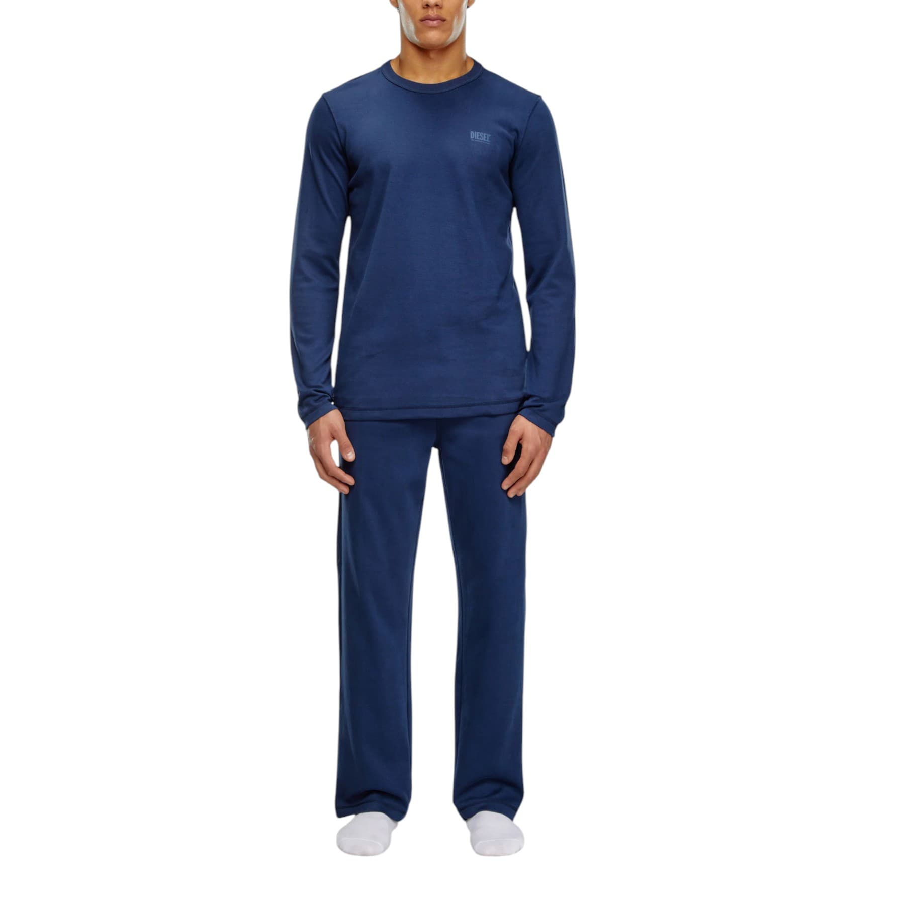 Diesel UMSET ARAMIS navy blue men's pyjama set front view