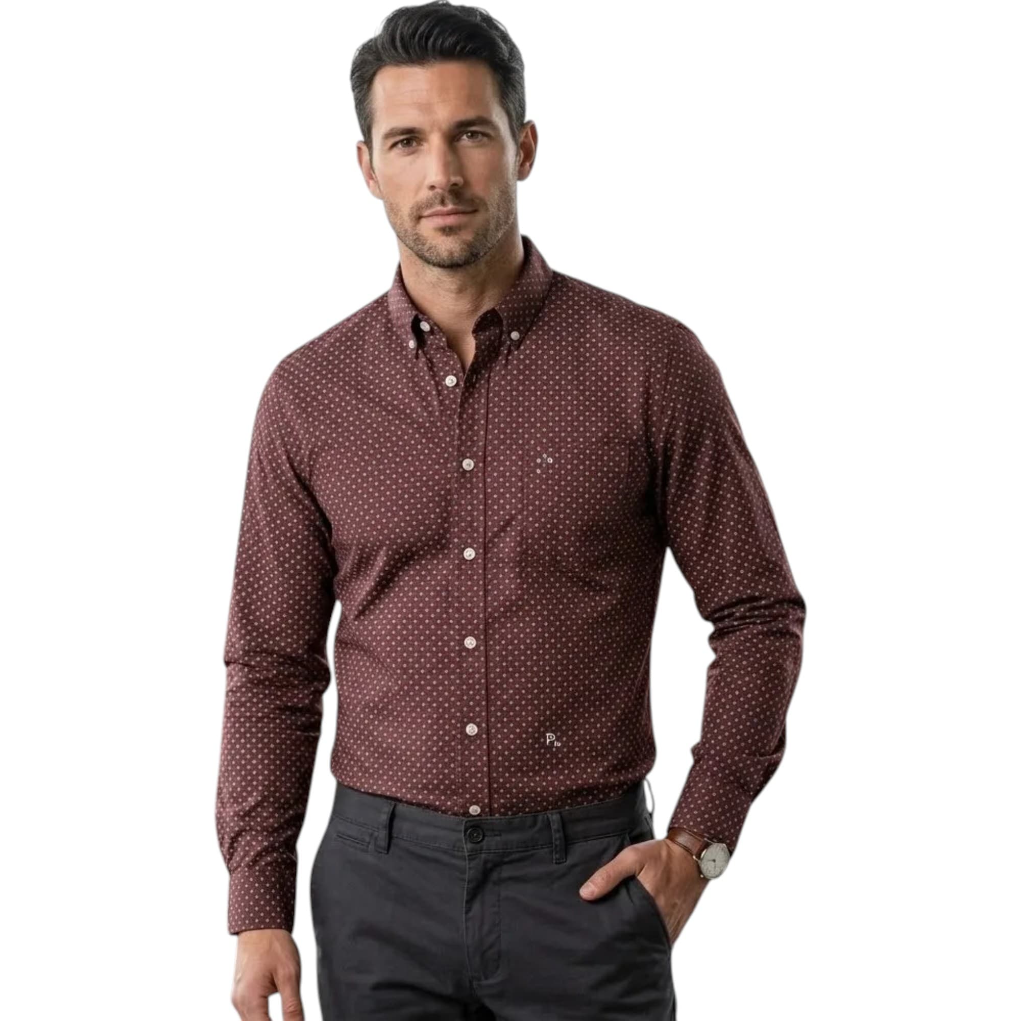 DIESEL S BLANCA 0WALH Mens Slim Fit Shirts