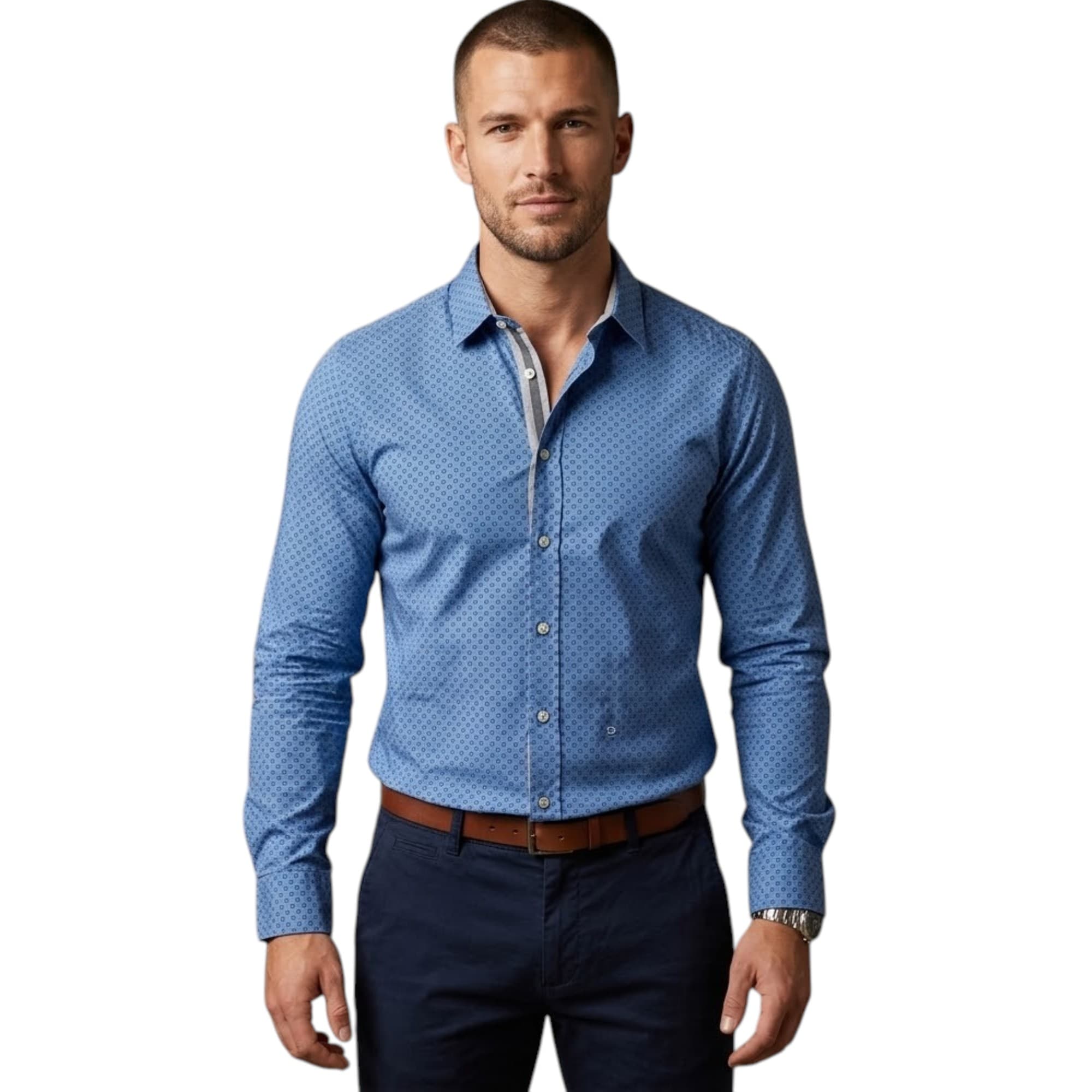 DIESEL S BLANCA 0WALH Mens Slim Fit Shirts