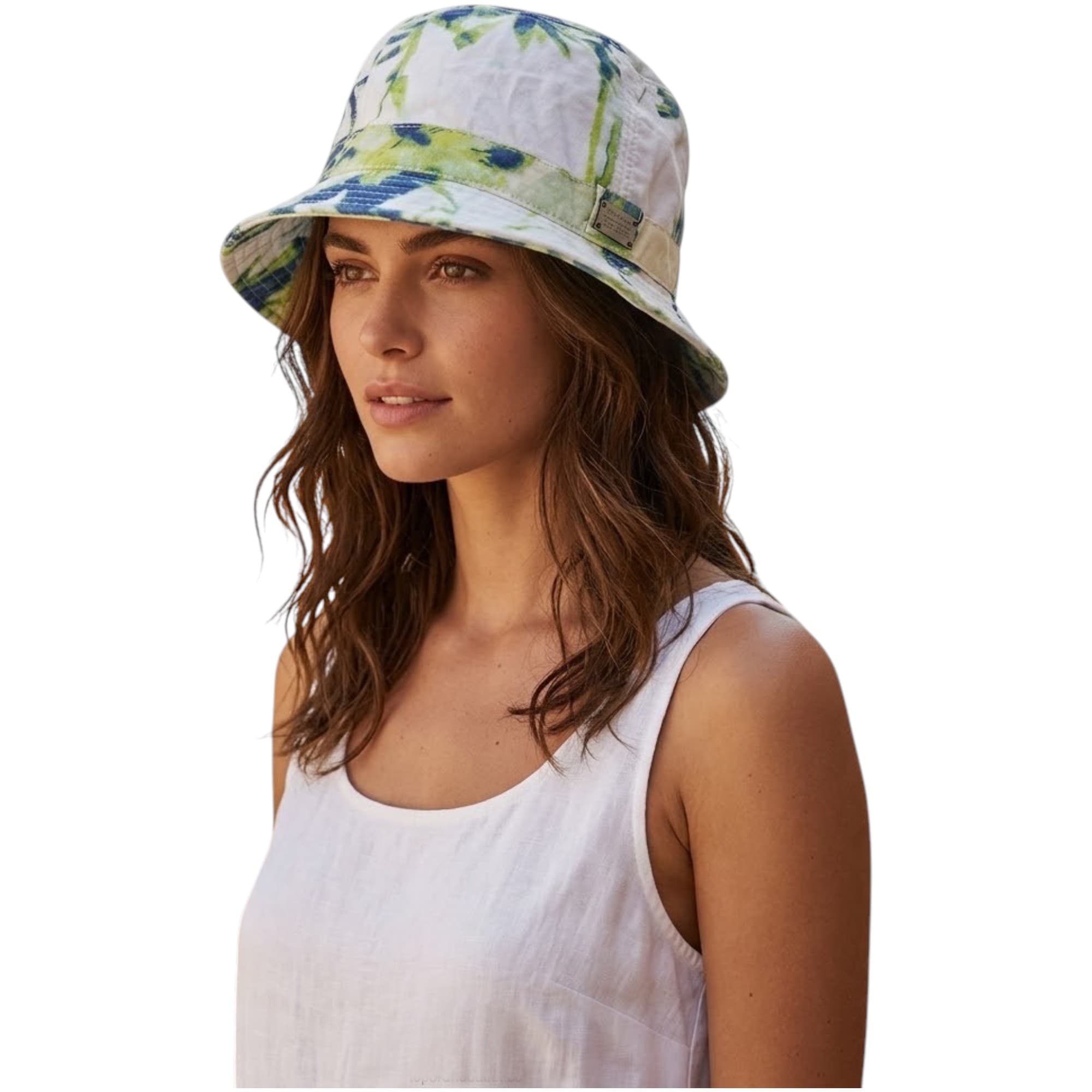 Diesel Cosmusette Cappello white cotton bowler hat front view
