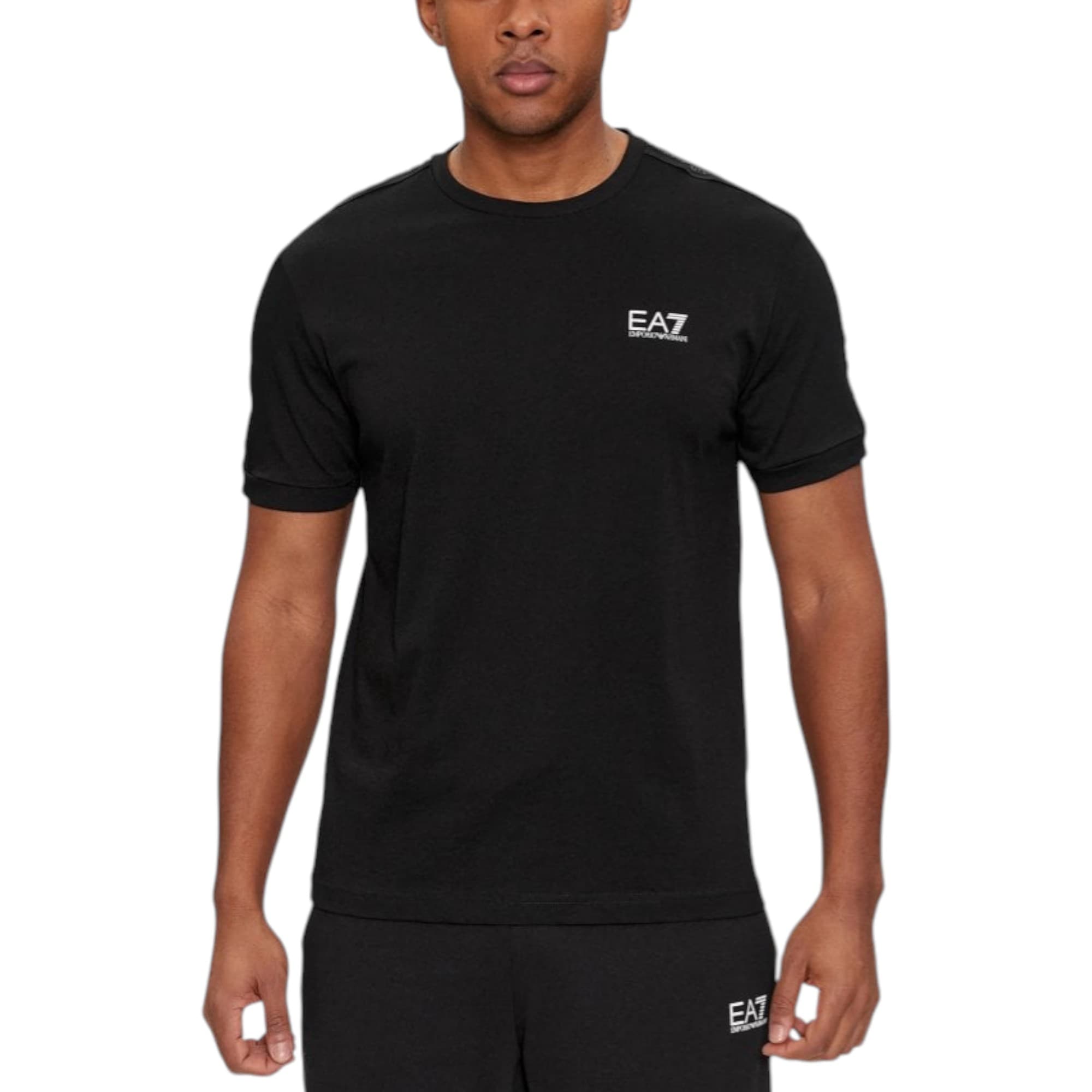 Emporio Armani EA7 3DPT35 PJ02Z Tape Logo Mens T Shirt