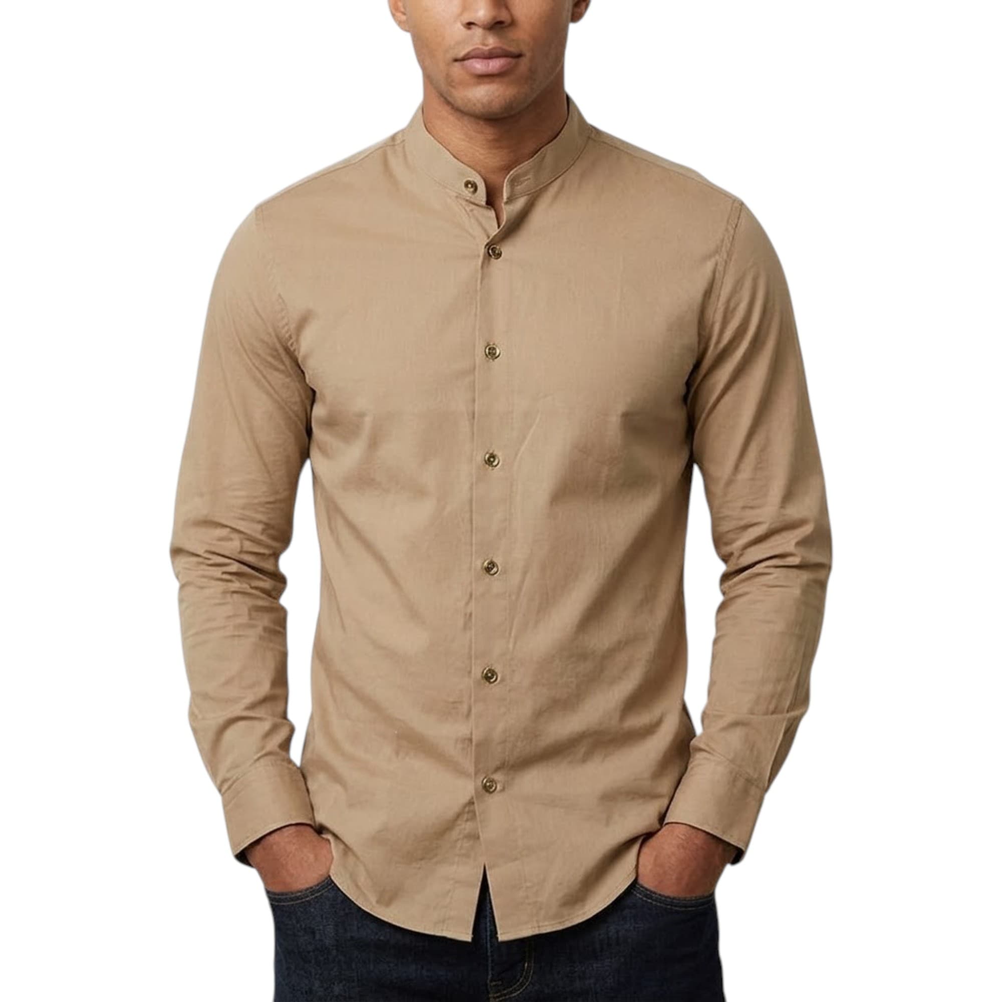 FAIRDIM Mens Long Sleeve Plain Shirts