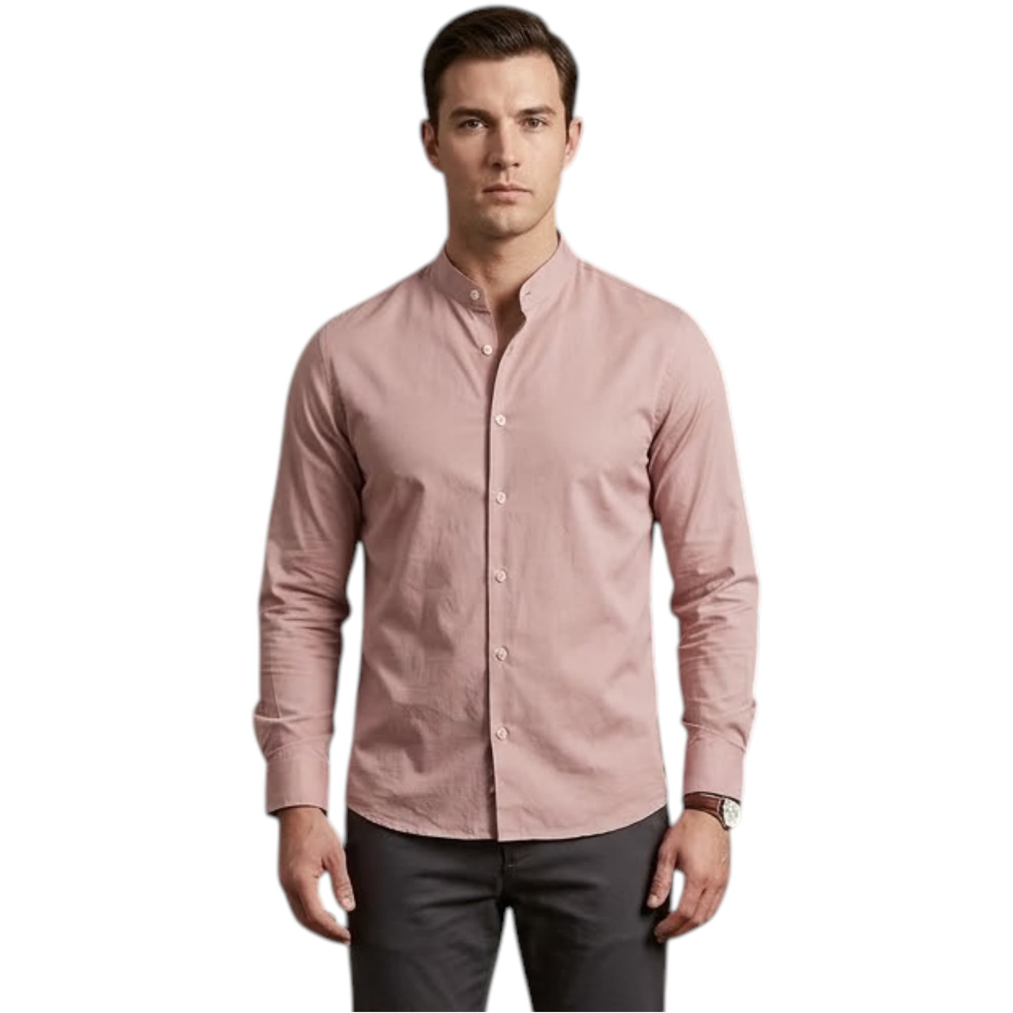 FAIRDIM Mens Long Sleeve Plain Shirts