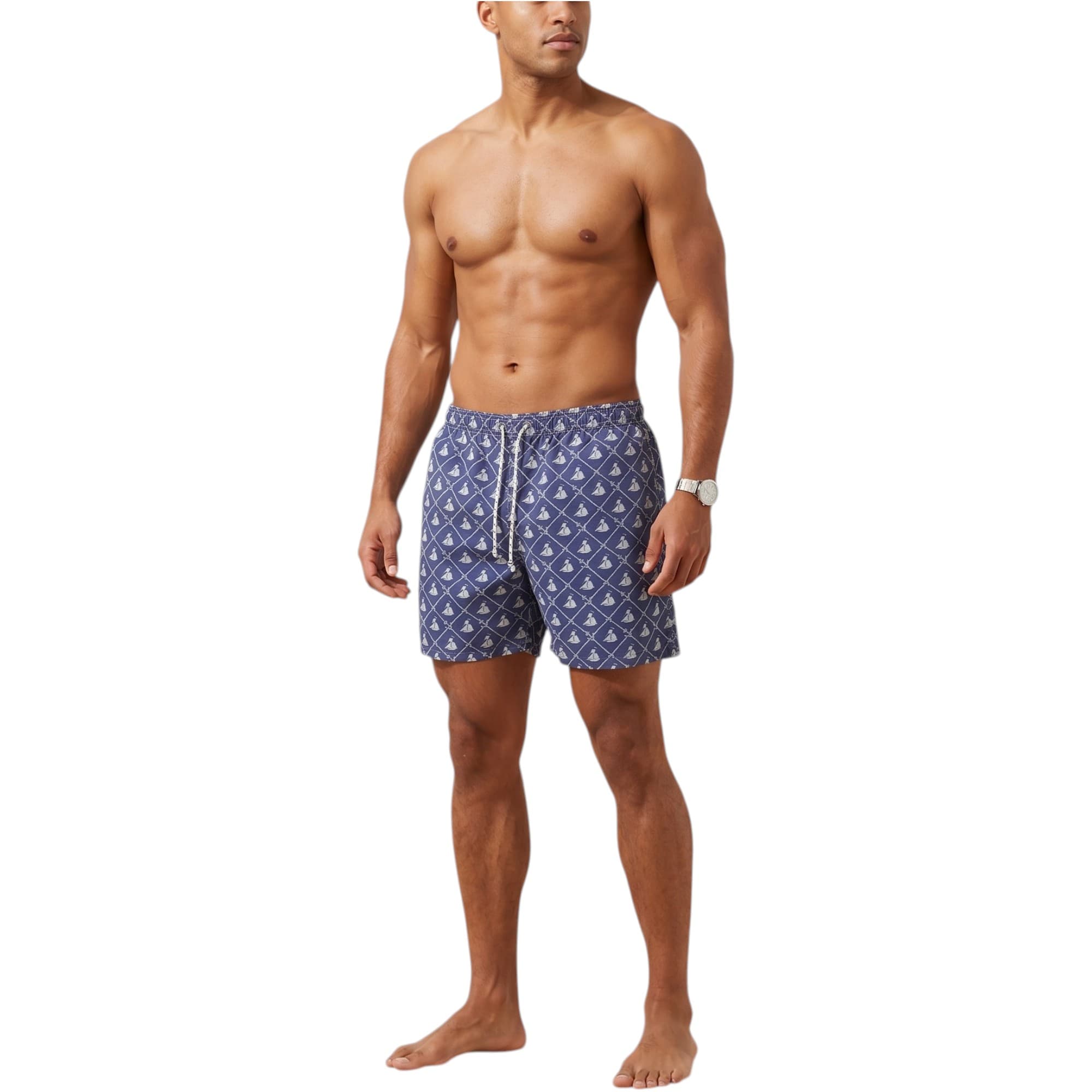 GANT men's light blue swimming shorts front view