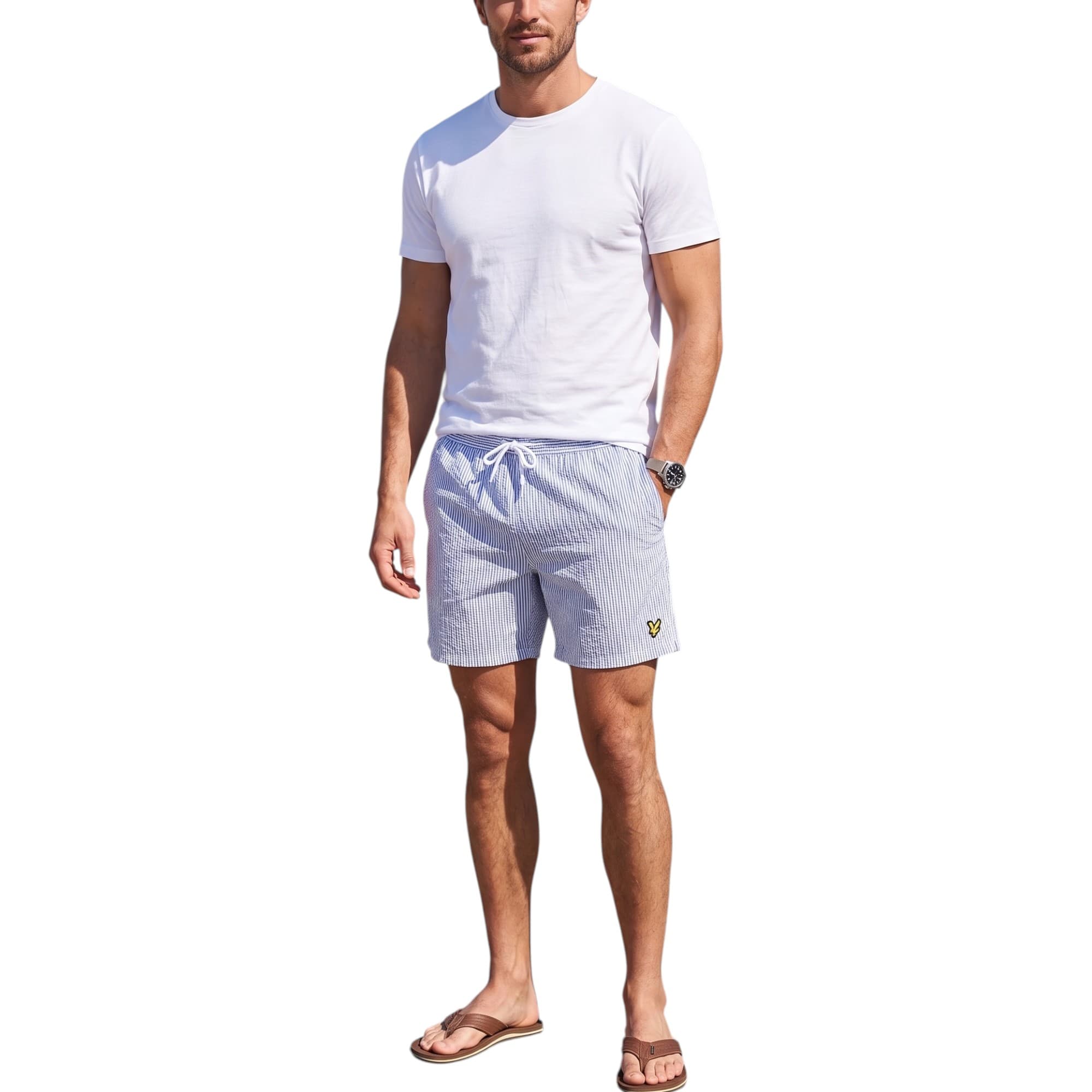 Lyle And Scott Mens Swim Stripe Shorts