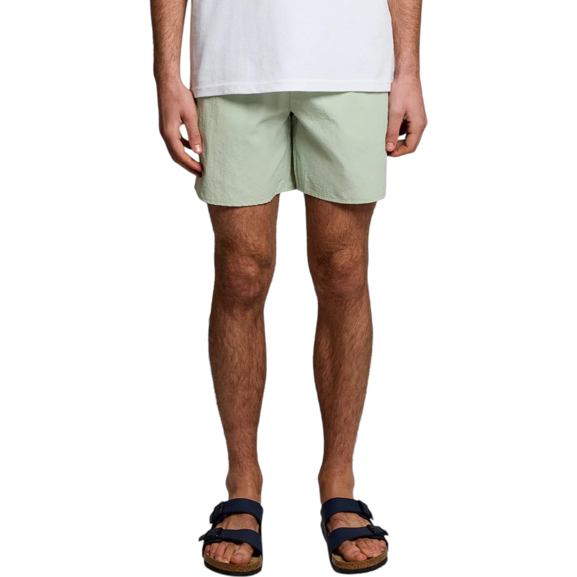Lyle And Scott Mens Swim Shorts Rubberised Logo Casual Vintage Soft Half Pa