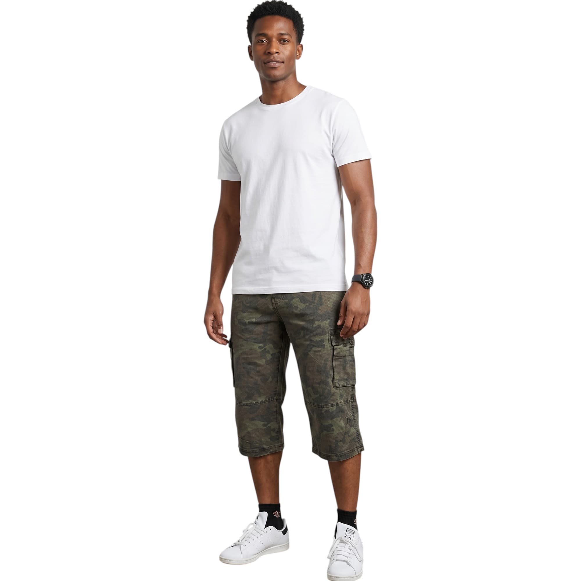 Mens Cargo Shorts 3/4 Chino Shorts