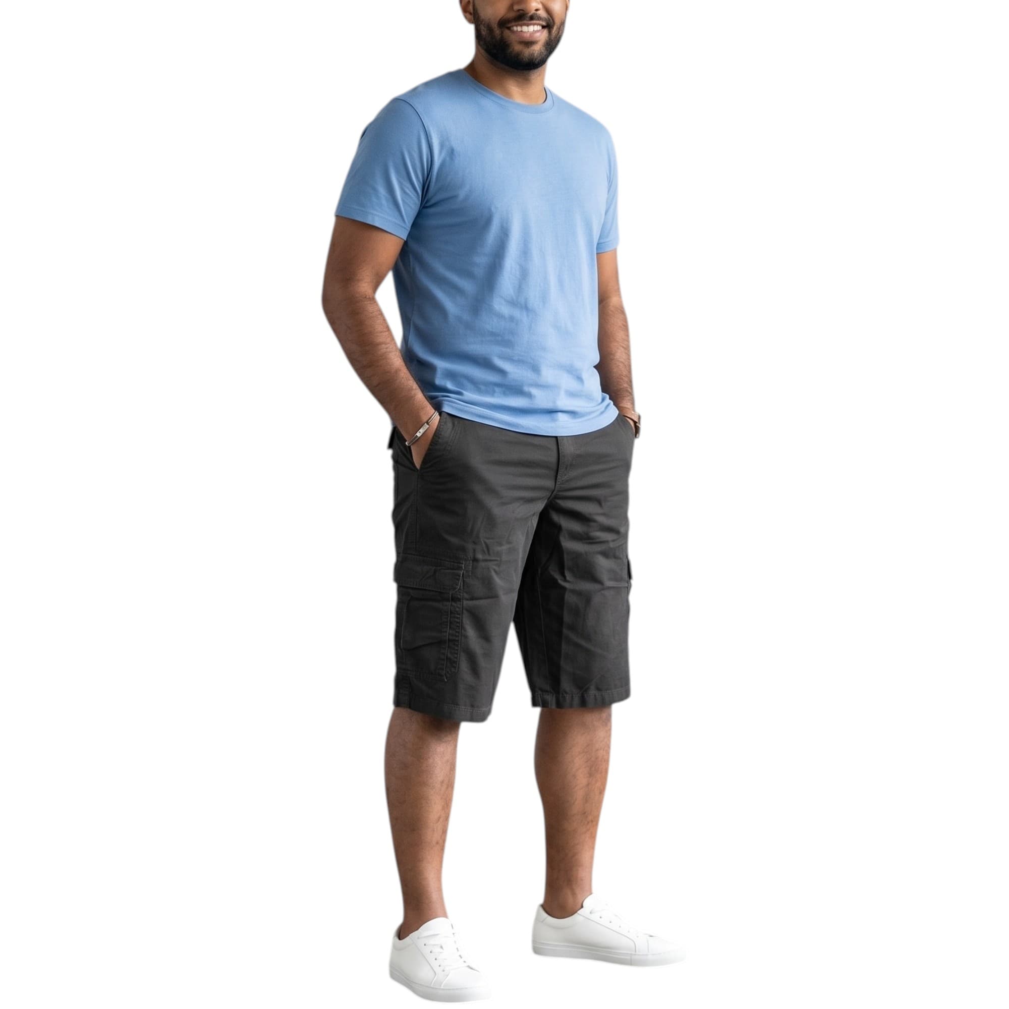 Forestland Clothes black men's cargo shorts front view
