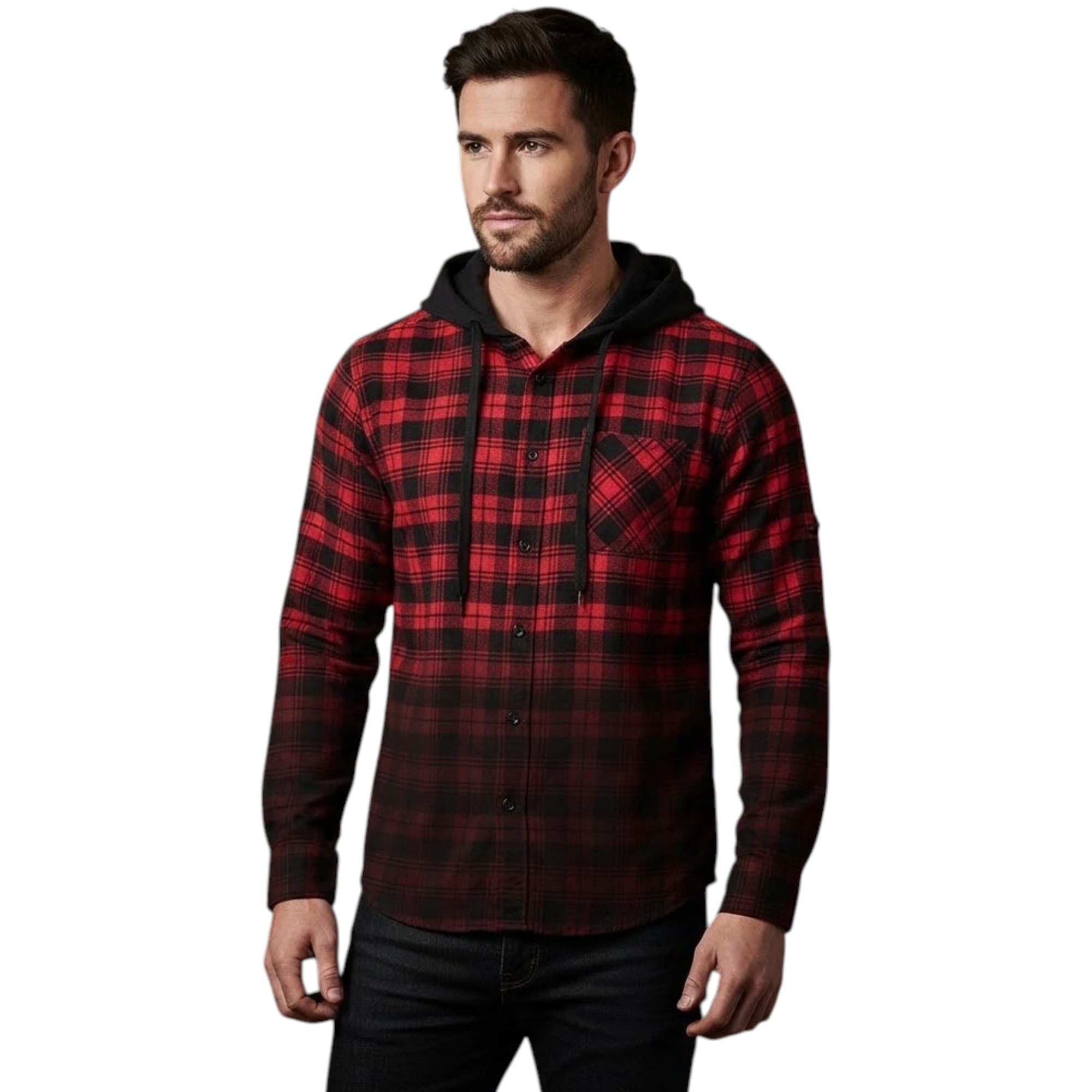 Sovereign State Mens Check Shirt Hoodie