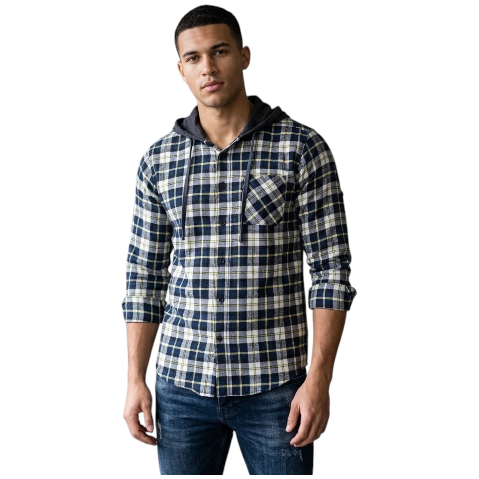 Sovereign State Mens Check Shirt Hoodie