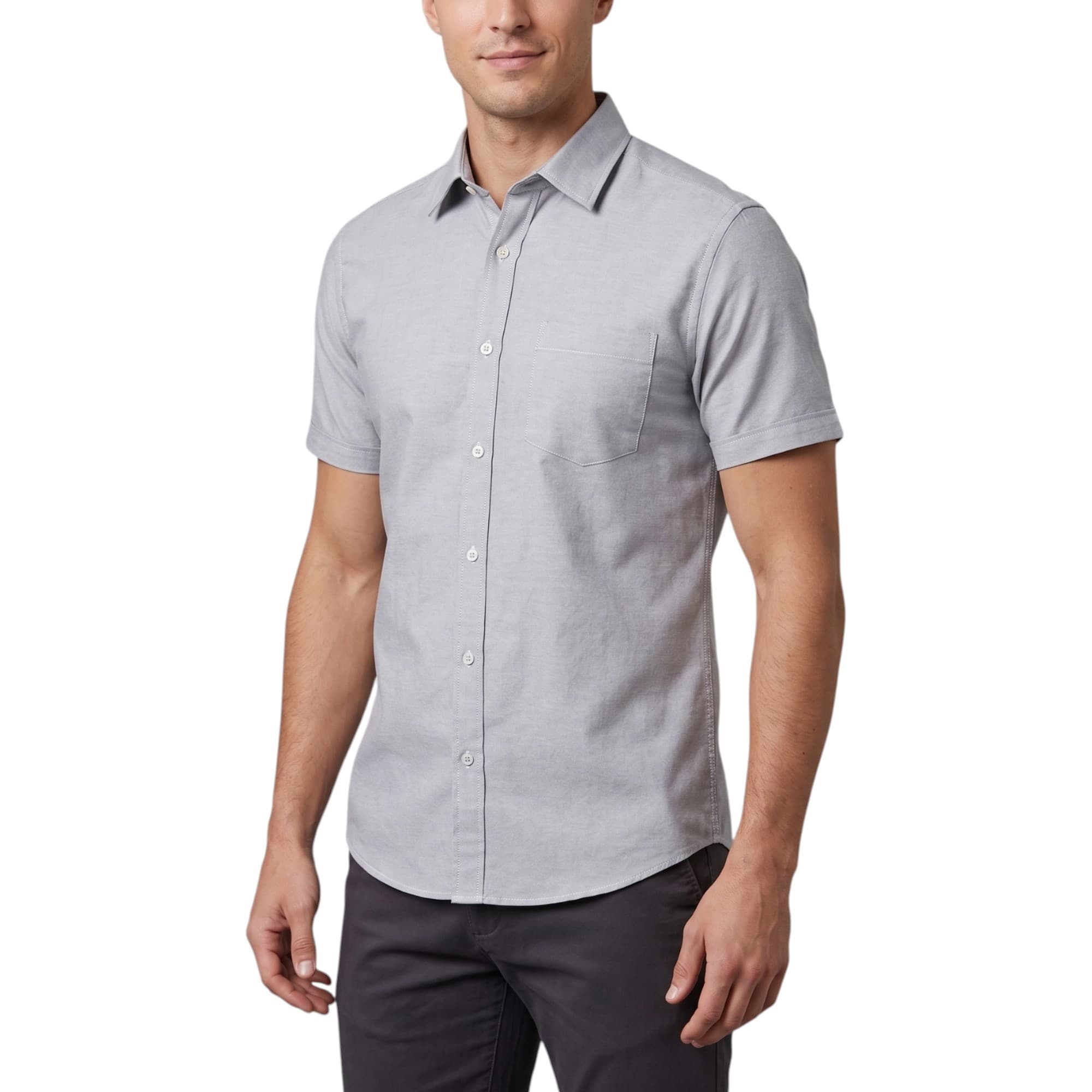 Philip Lilibet Men's Oxford Shirt light grey front view