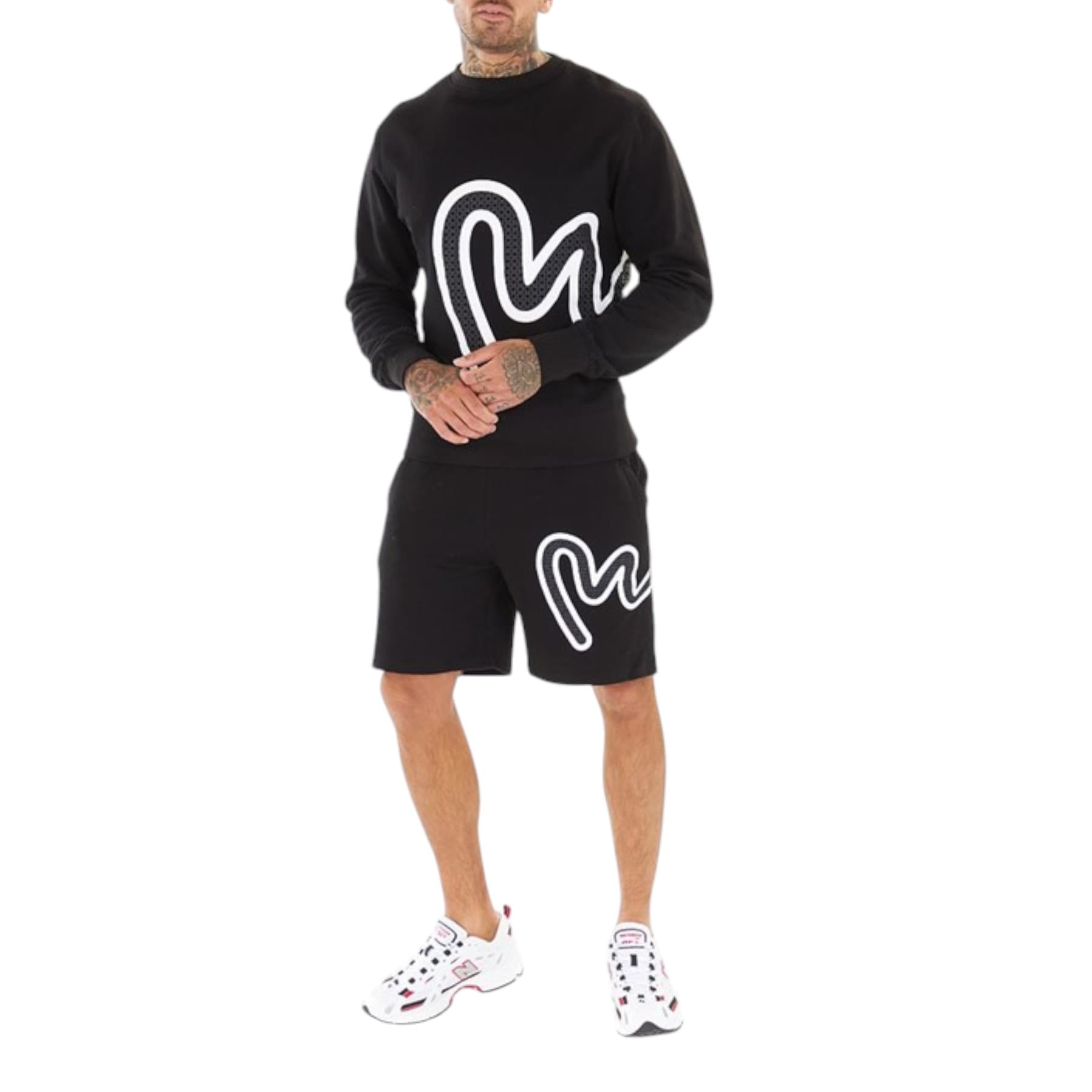 MONEY Sig Star black men's sweatshirt front view with crew neck and signature branding