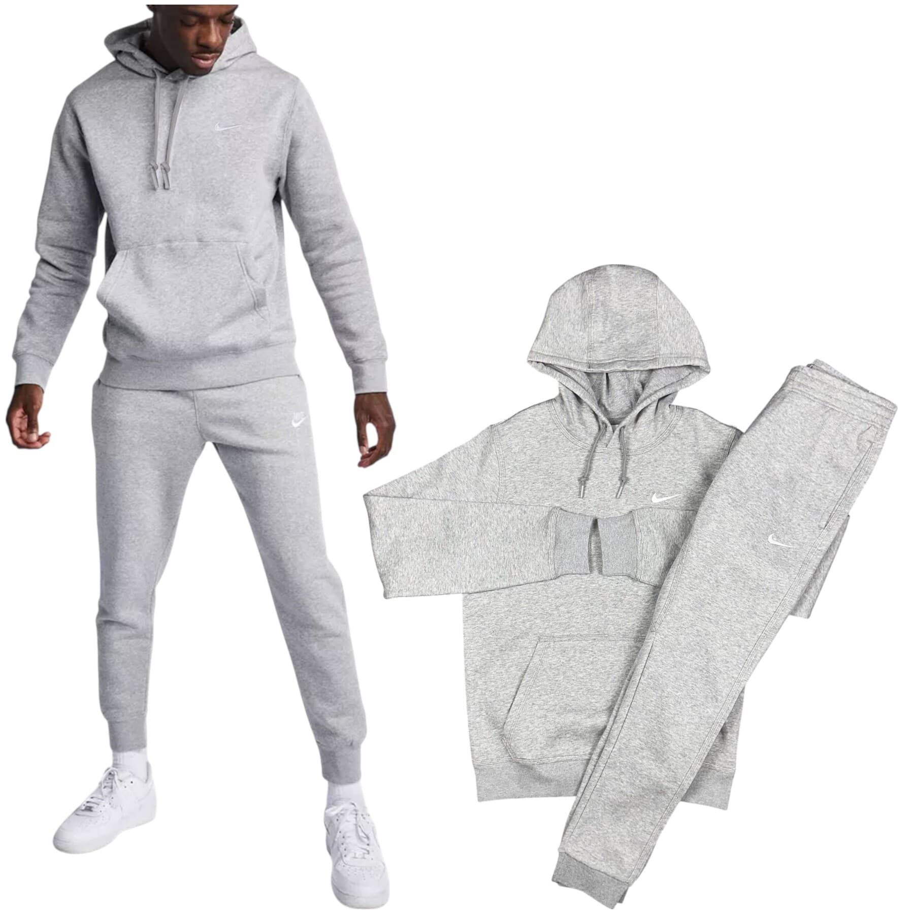 Nike Club Therma men's tracksuit front view with embroidered logo