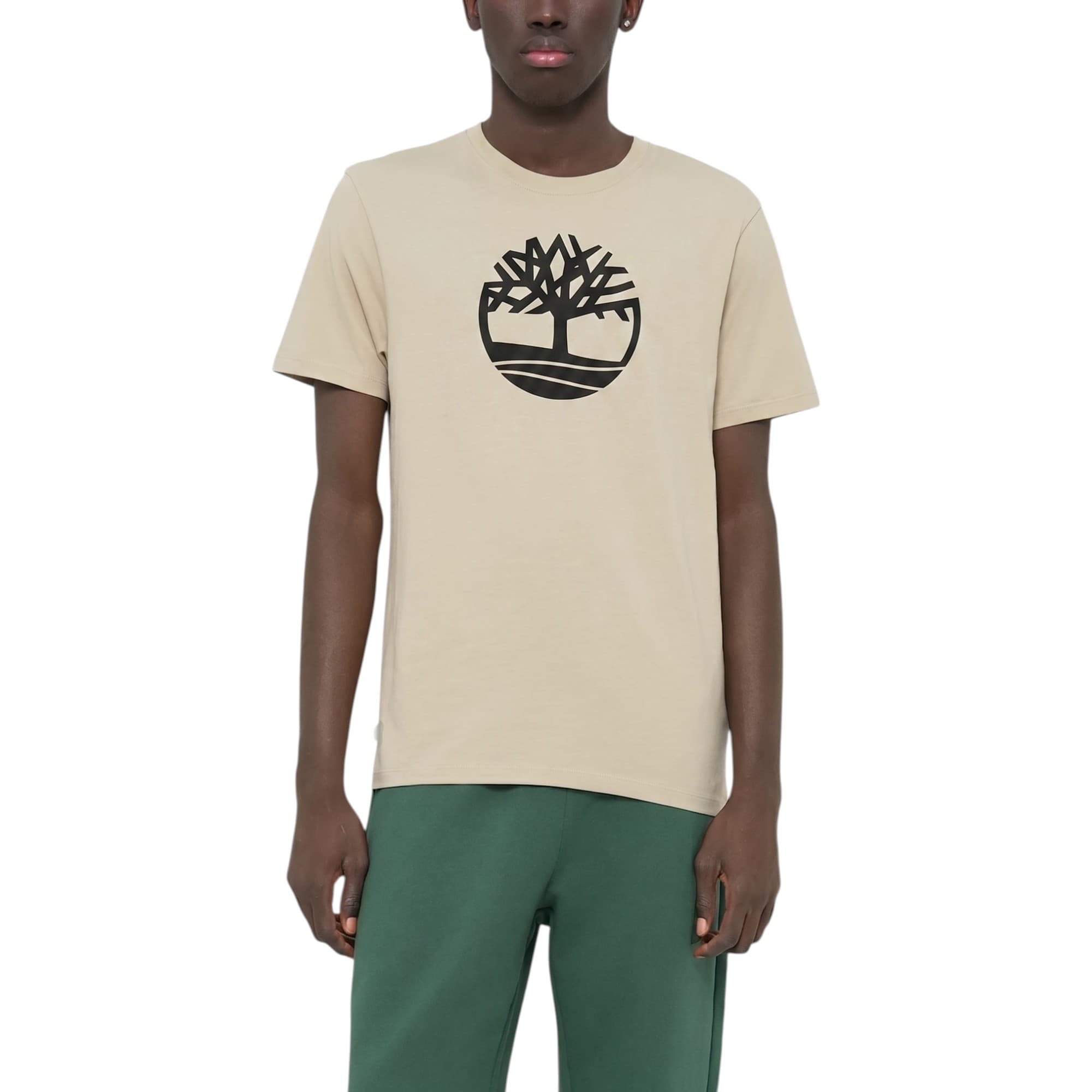 Timberland Kennebec River stone cotton t-shirt front with tree logo