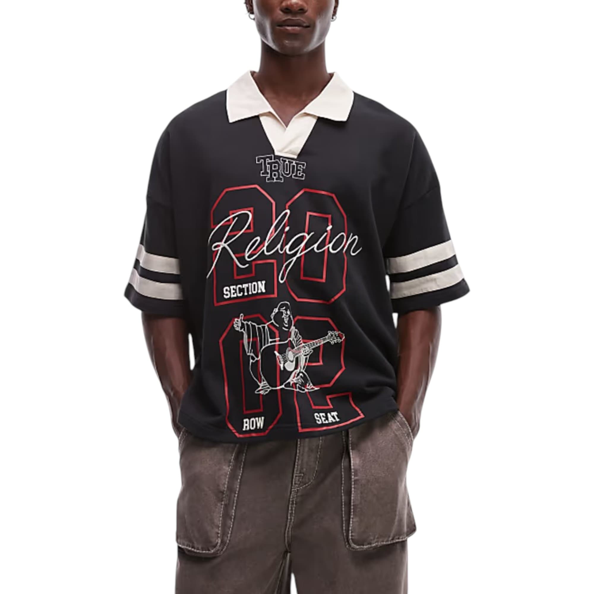 True Religion Mens Polo Shirts Oversized
