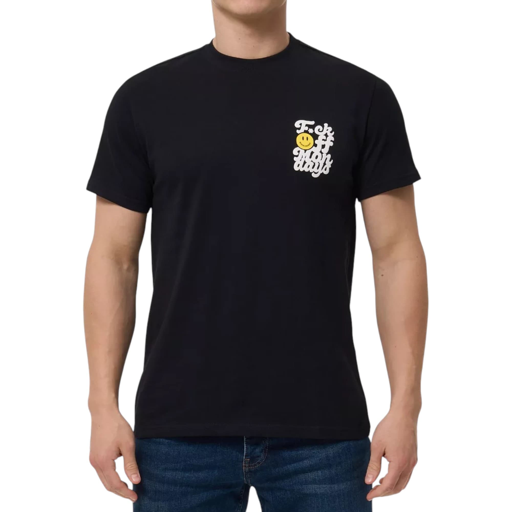 Weekend Offender Off Mondays black men's graphic t-shirt front view