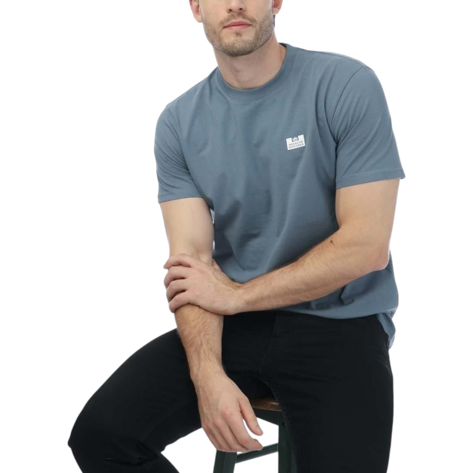 Weekend Offender Bridgetown men's t-shirt in stormy grey, front view