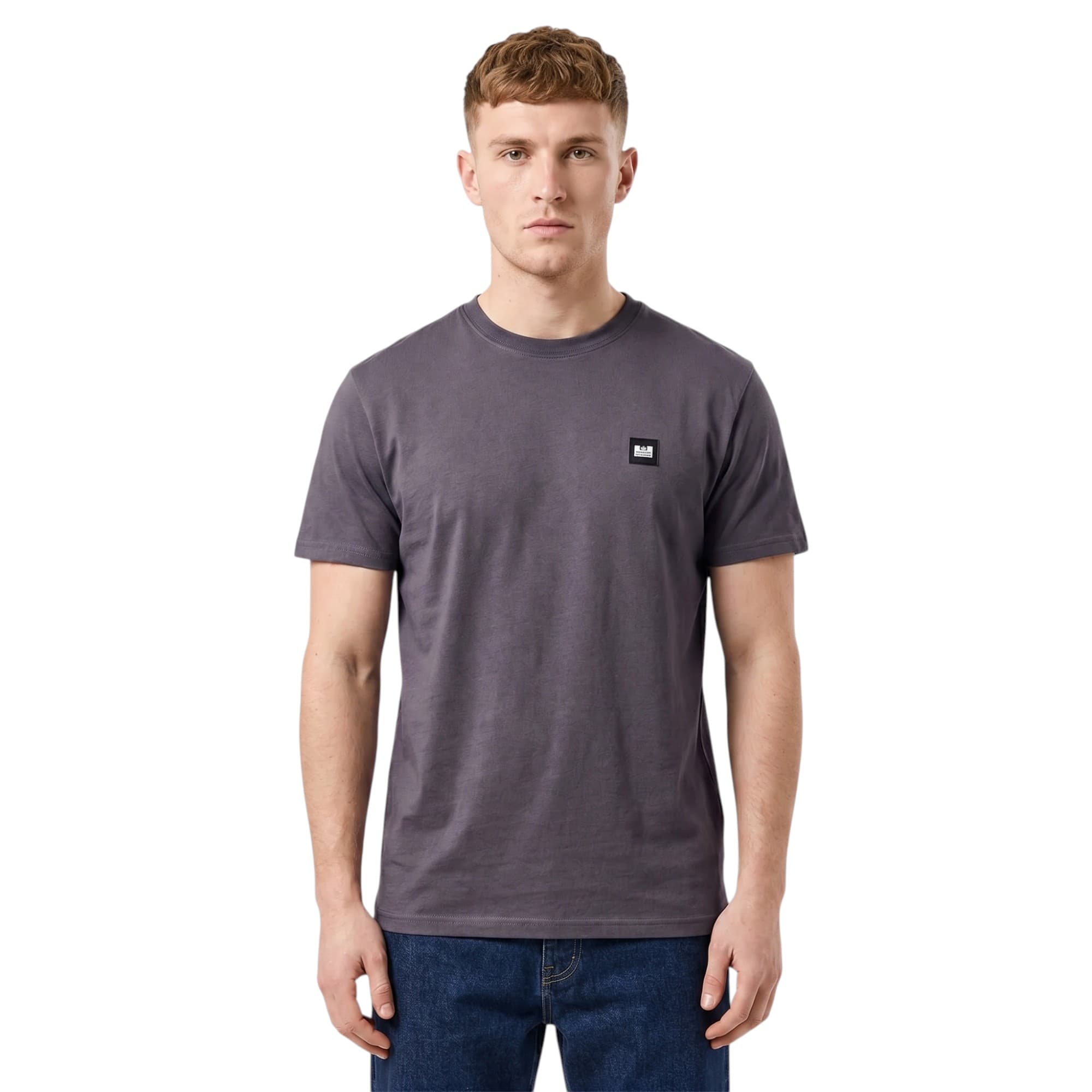 Weekend Offender mauve men's cotton T-shirt front view