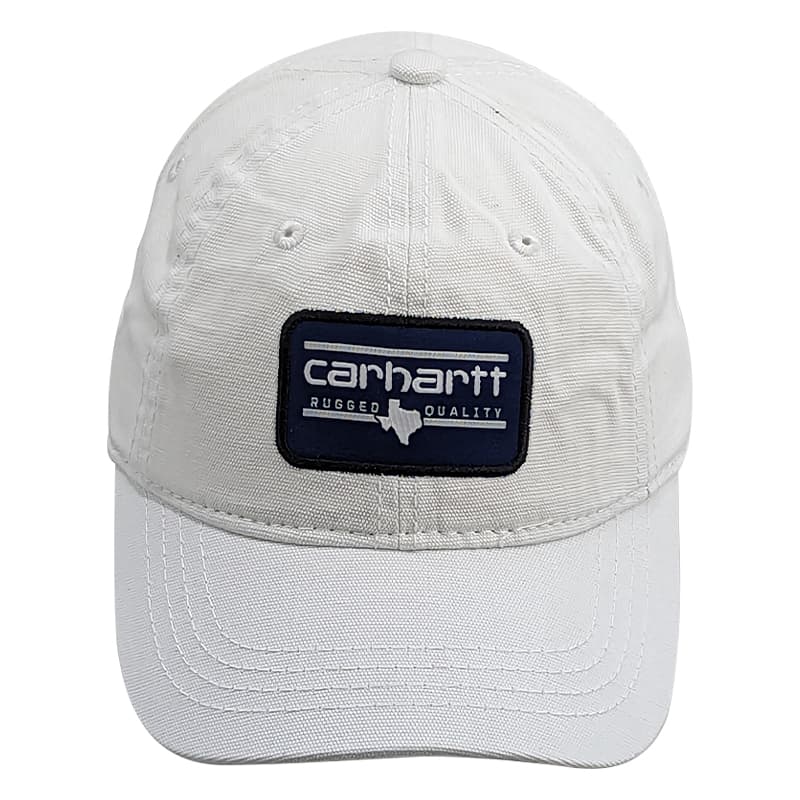 Carhartt men's white cotton baseball cap with embossed front logo