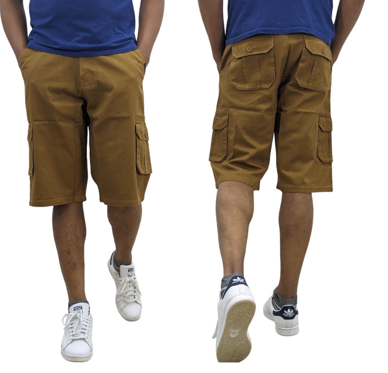 Bottom Up brown men's cargo shorts front view